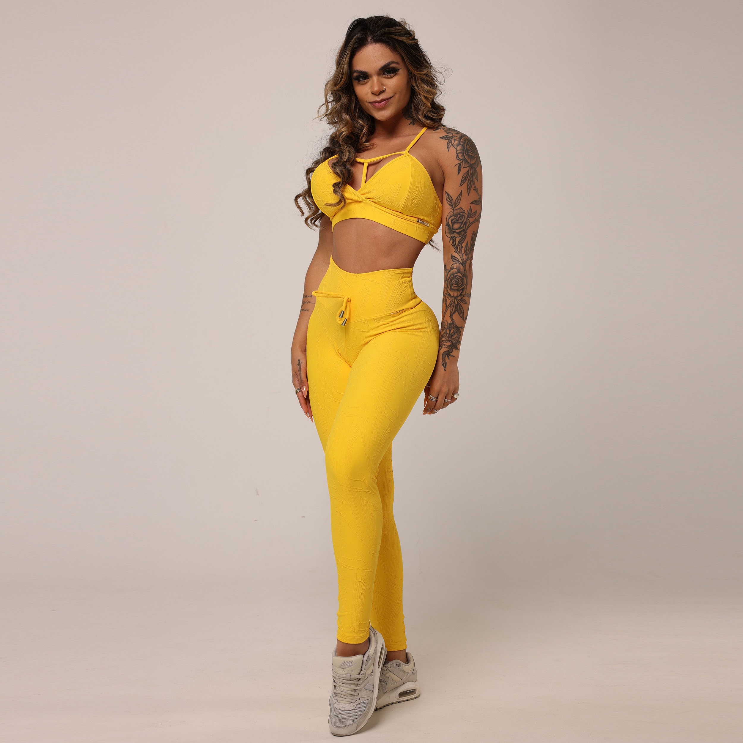 LEGGING EMPINA BUMBUM JACQUARD GRAFIATO HONEY - Imagem 6