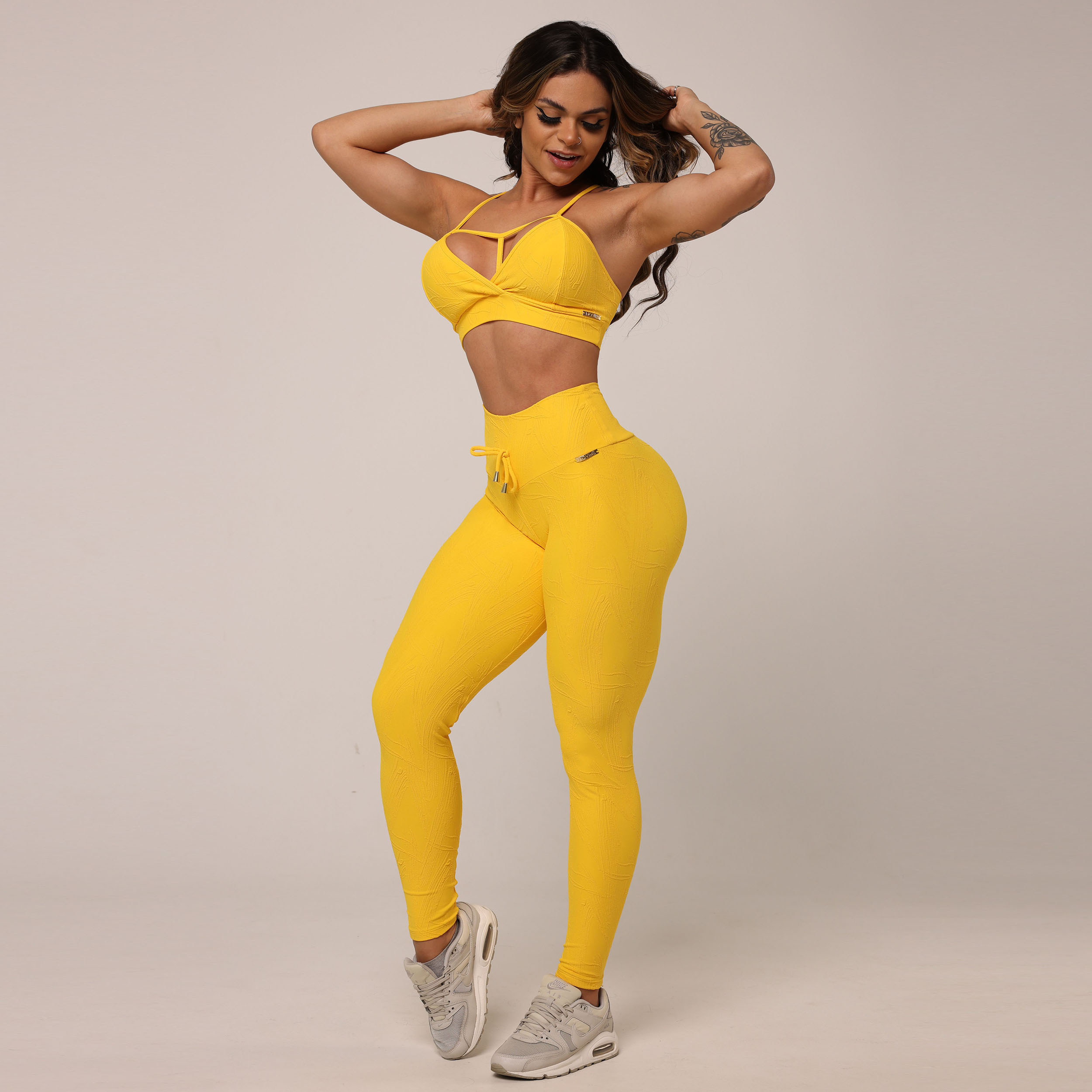 LEGGING EMPINA BUMBUM JACQUARD GRAFIATO HONEY - Imagem 11