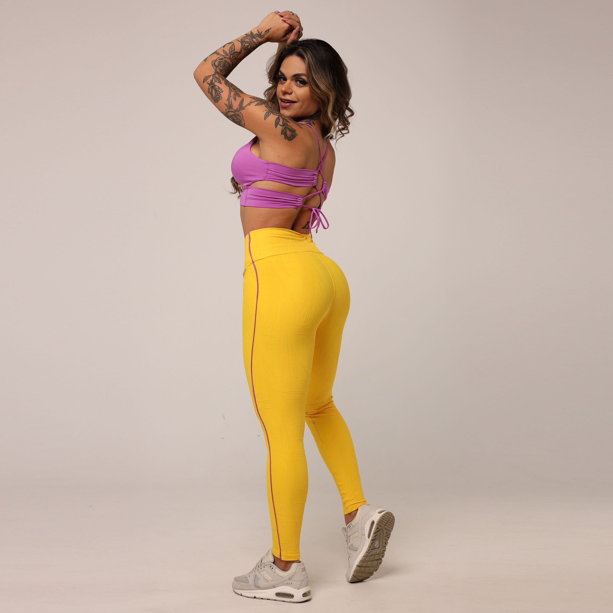 LEGGING JUMP COMUM JACQUARD GRAFIATO HONEY - Imagem 5