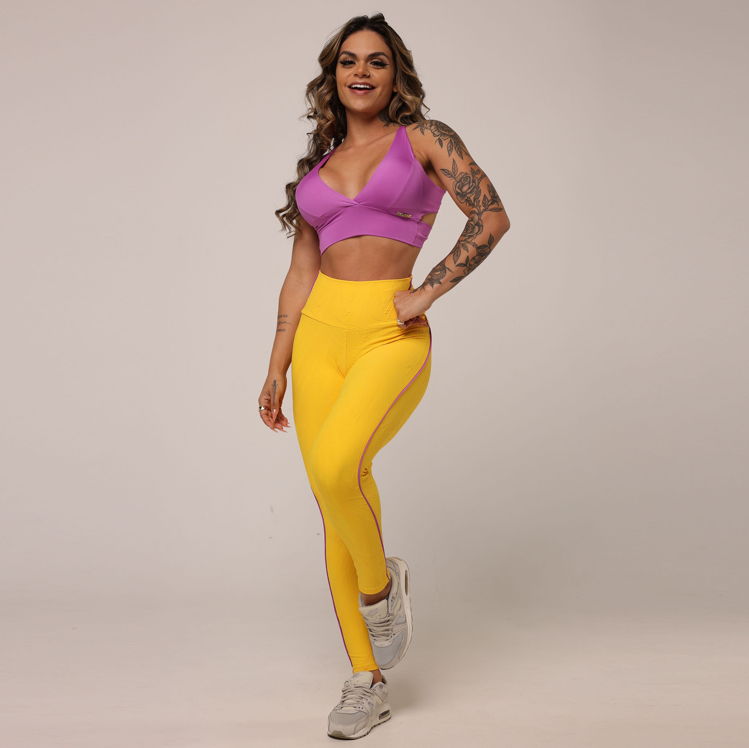 LEGGING JUMP COMUM JACQUARD GRAFIATO HONEY - Imagem 7