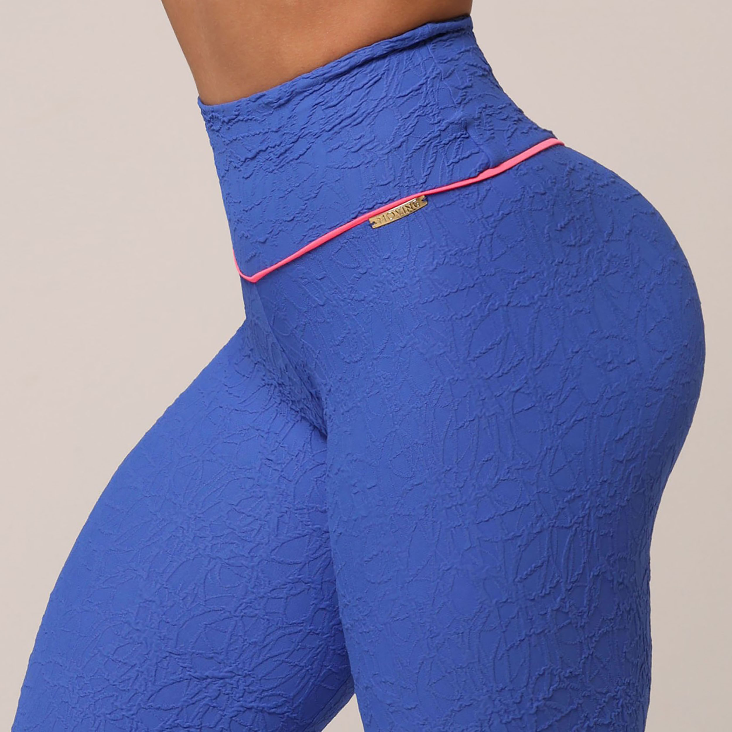 LEGGING WALK EMPINA BUMBUM JACQUARD PERLÊ AZUL SAFIRA - Imagem 3