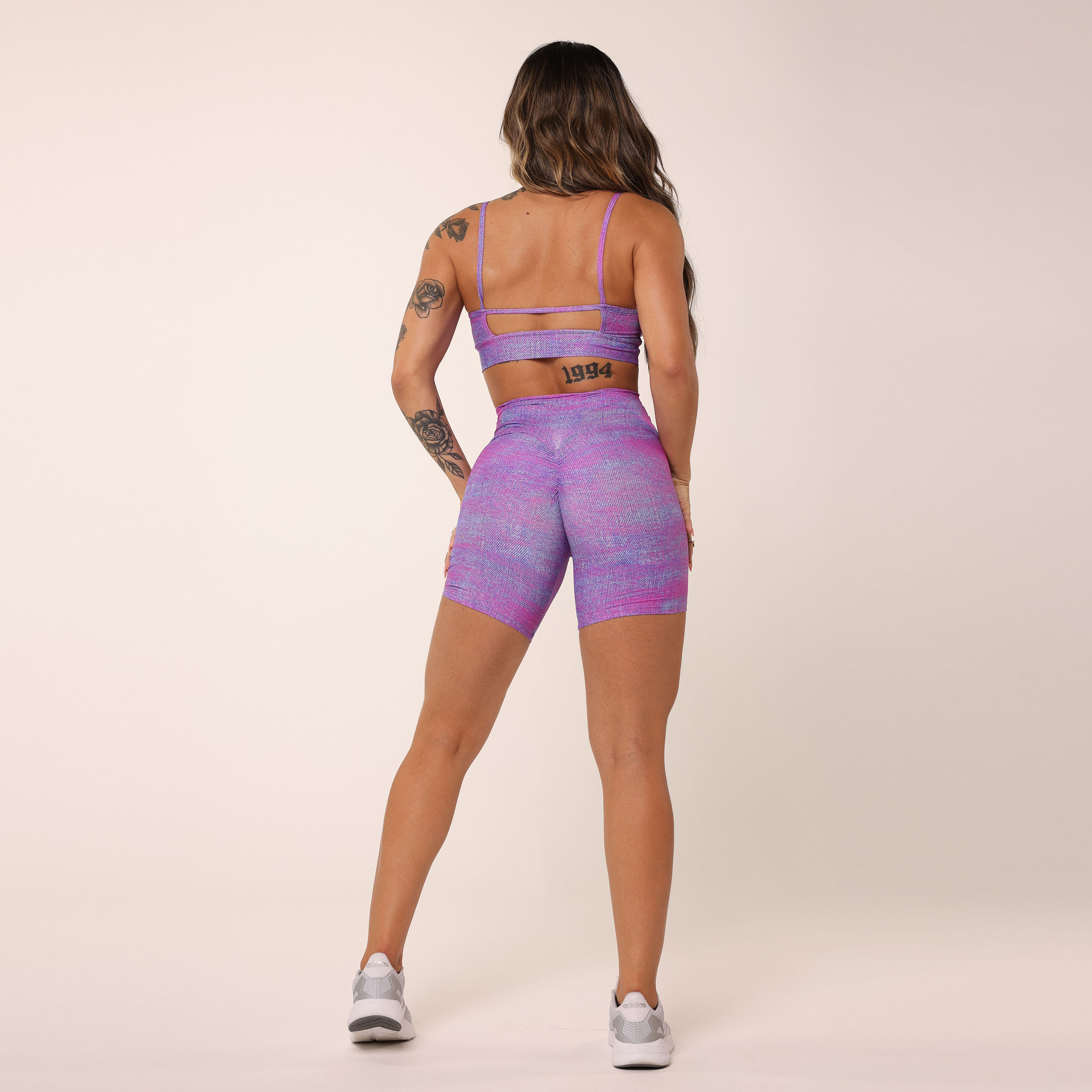 SHORT EMPINA BUMBUM JEANS COOL LILAC EXCLUSIVA - Imagem 8