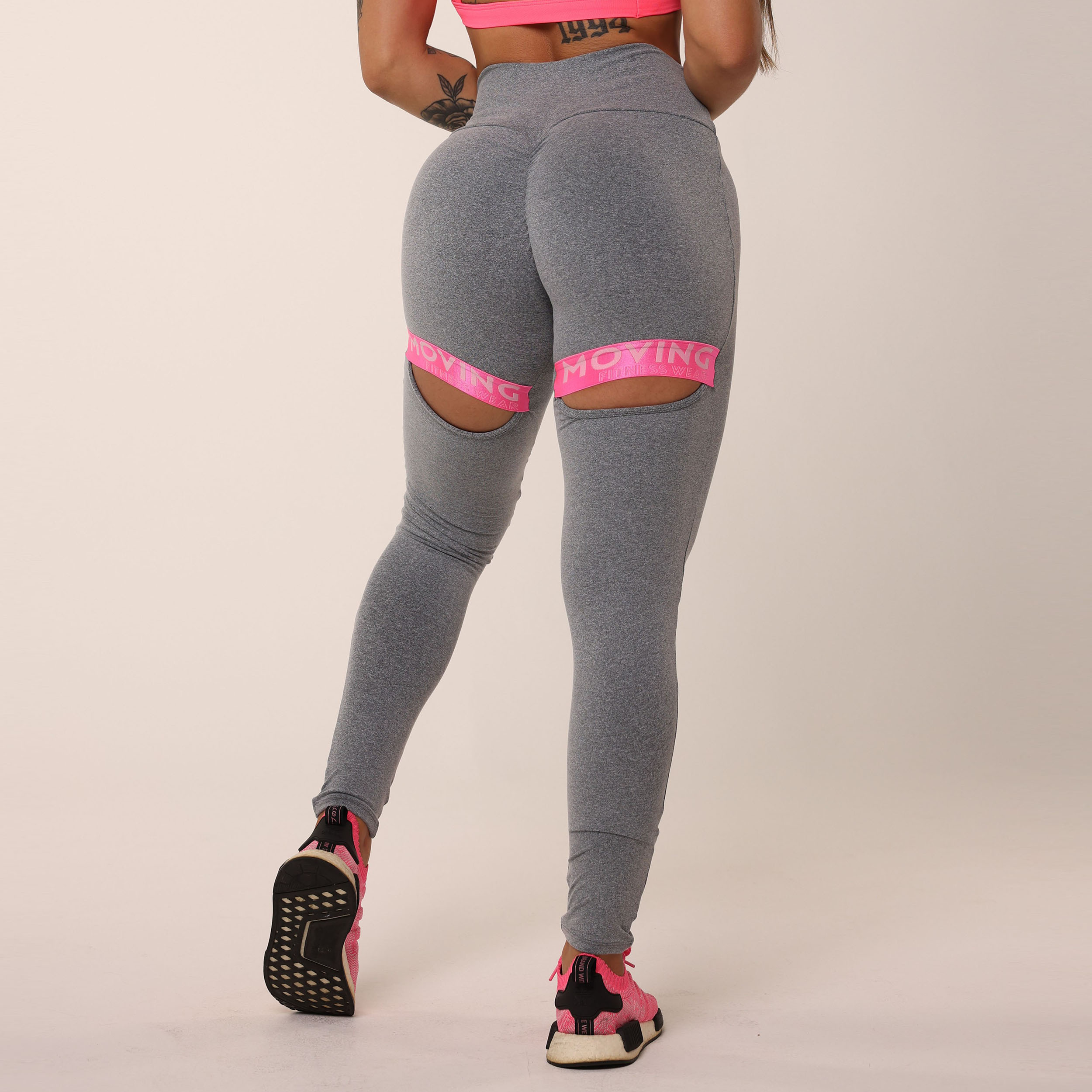 LEGGING INTENSE EMPINA BUMBUM MESCLA COM ROSA NEON - Imagem 3