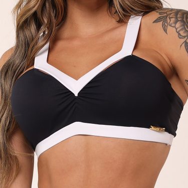 TOP PARIS PRETO COM BRANCO