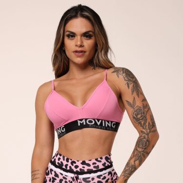 TOP MILANO ROSA SECO COM ELÁSTICO PRETO