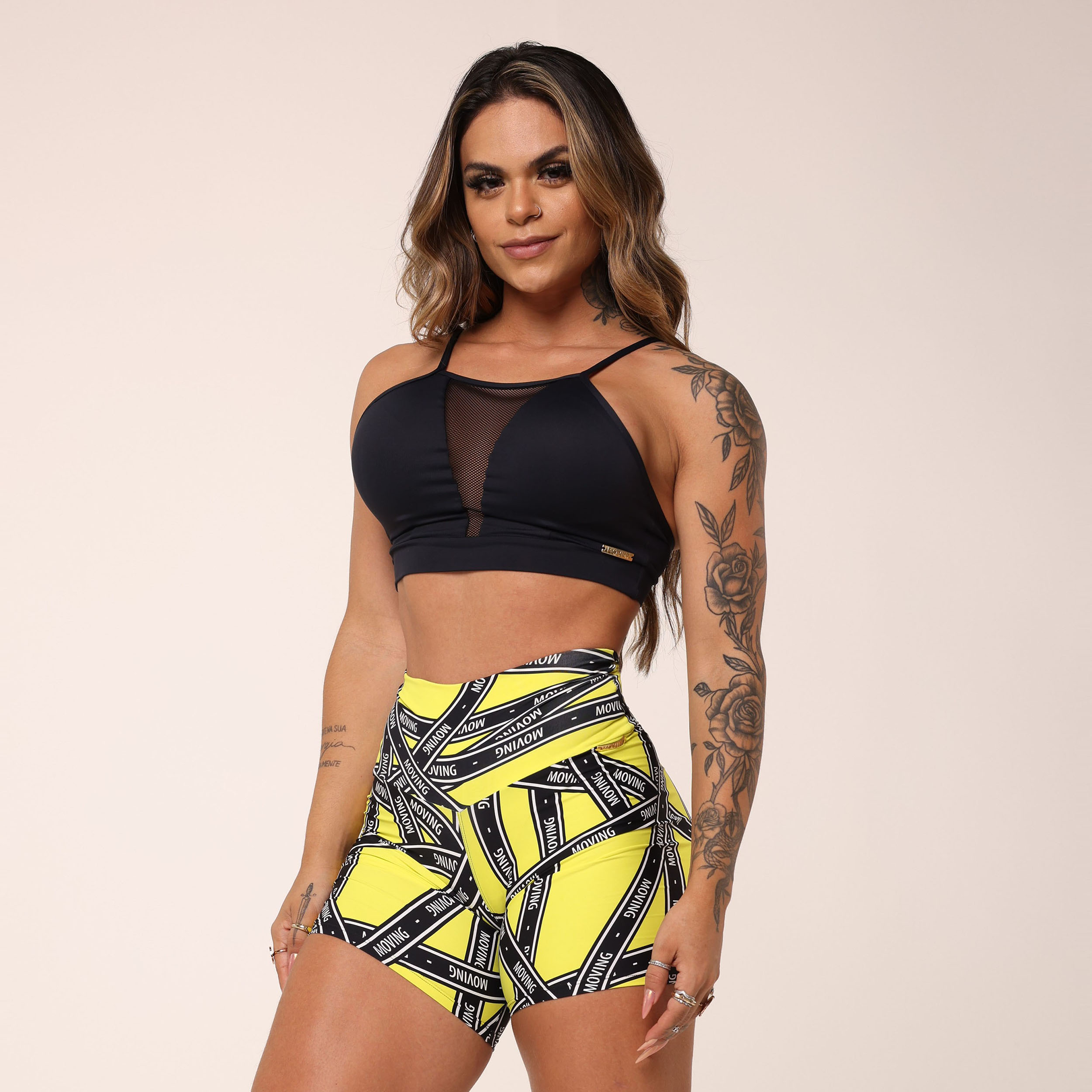 SHORT EMPINA BUMBUM STRIP GOLD EXCLUSIVO - Imagem 3