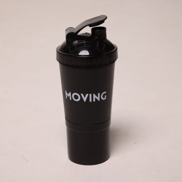 COQUETELEIRA SHAKEIRA 600 ML COM 3 COMPARTIMENTOS PRETA