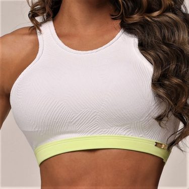 TOP TORINO JACQUARD PALM BRANCO