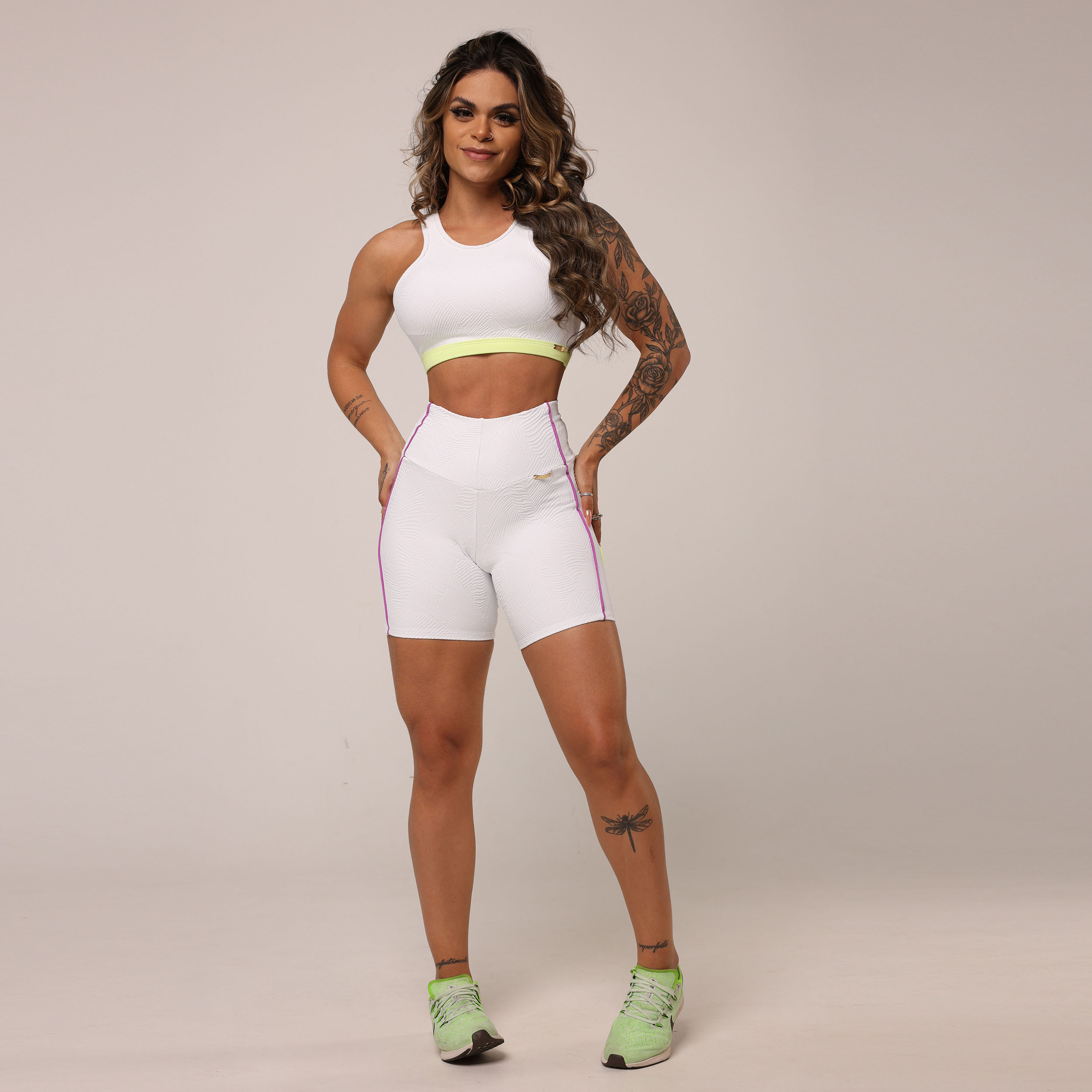 TOP TORINO JACQUARD PALM BRANCO - Imagem 6