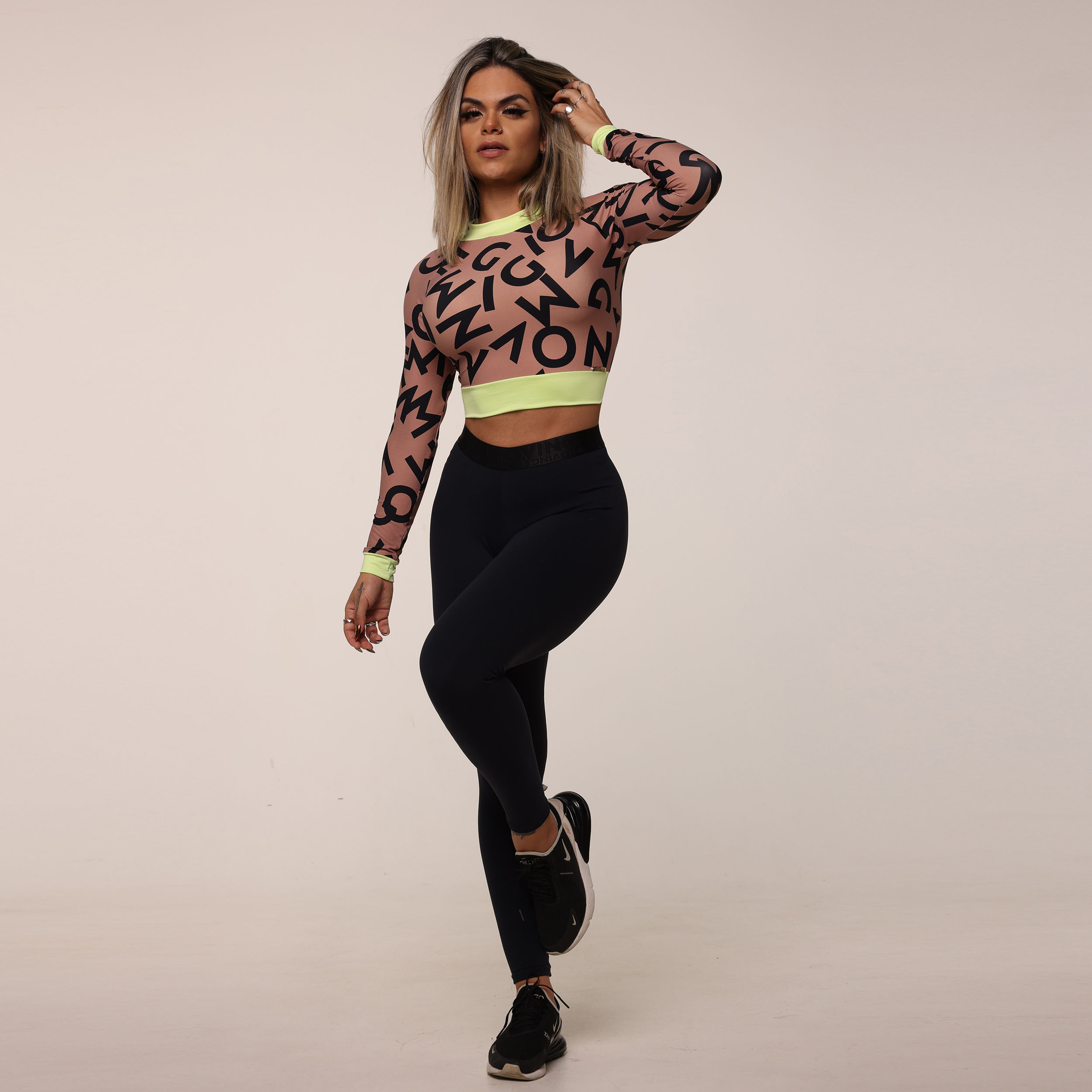 CROPPED CARMEL MANGA LONGA LETTERS EXCLUSIVO - Imagem 5