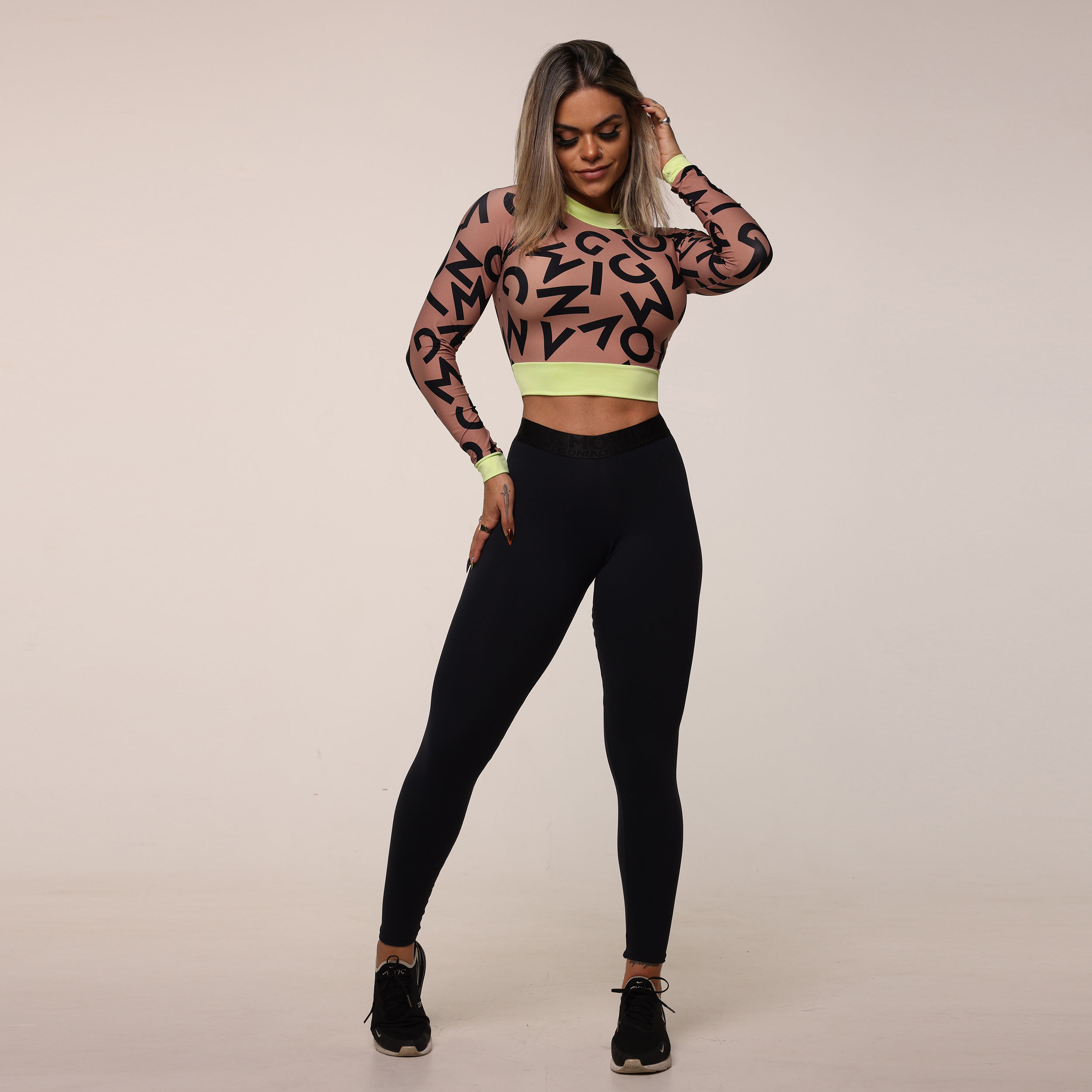 CROPPED CARMEL MANGA LONGA LETTERS EXCLUSIVO - Imagem 7