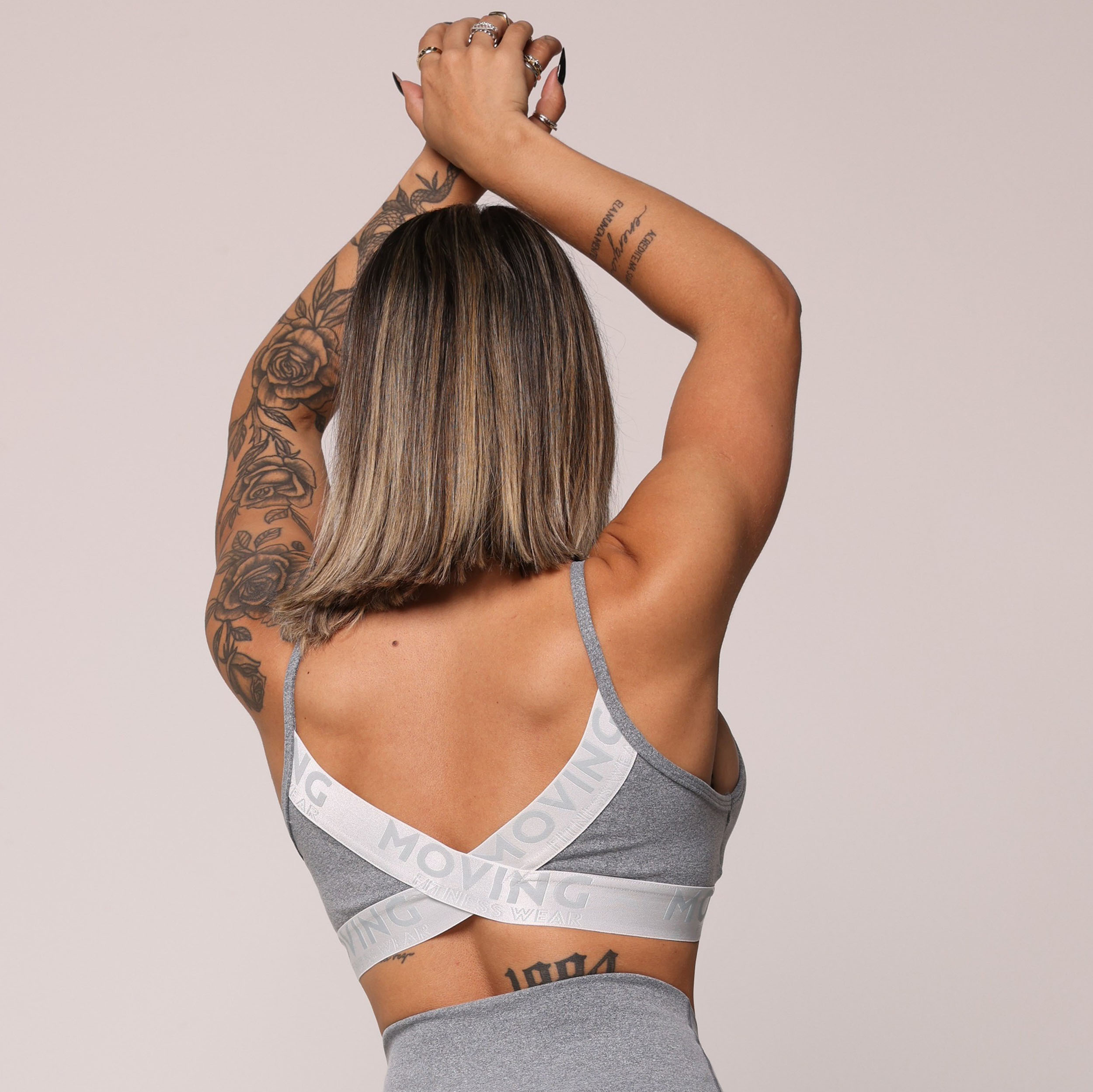 TOP MILANO MESCLA COM ELÁSTICO CINZA - Imagem 4