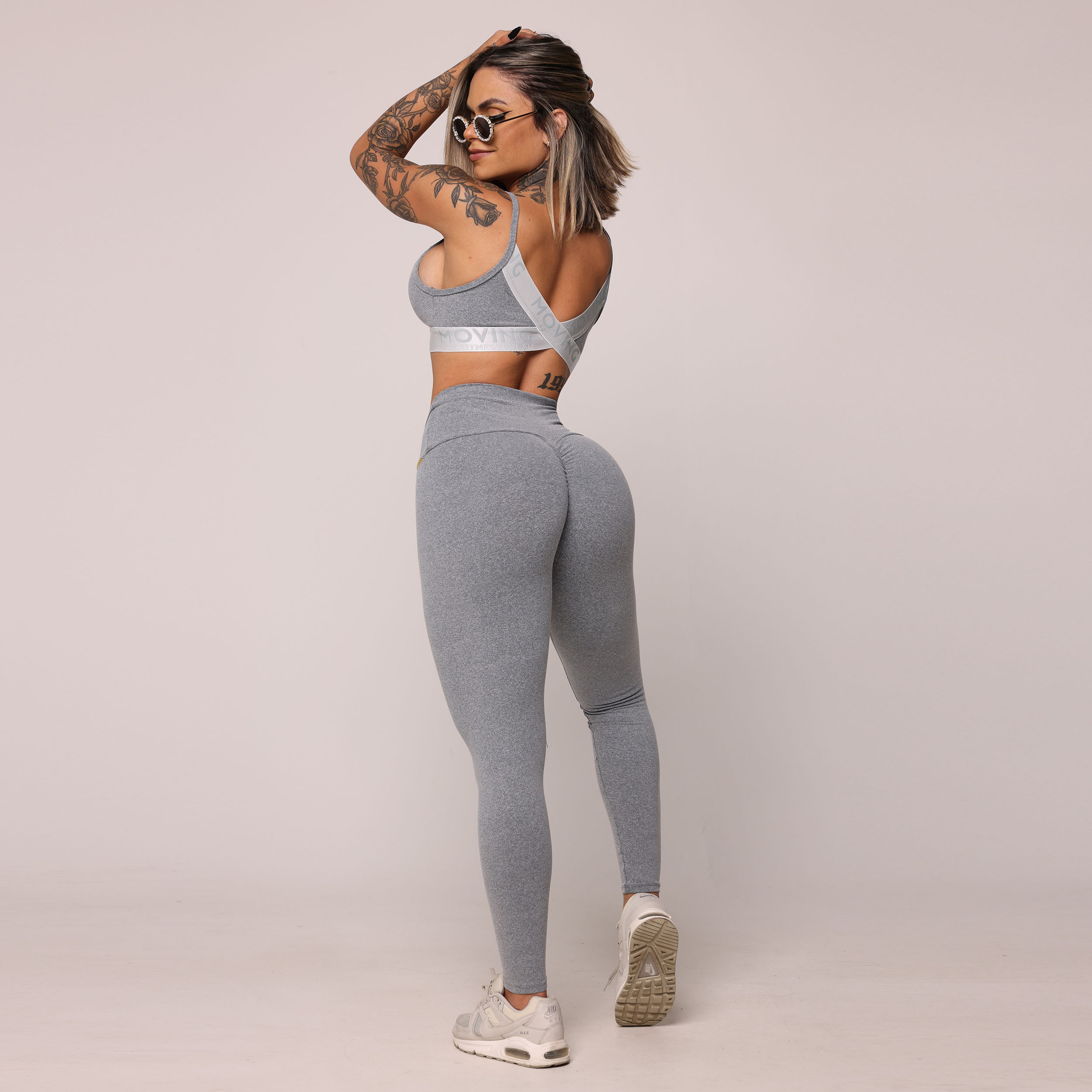 TOP MILANO MESCLA COM ELÁSTICO CINZA - Imagem 7