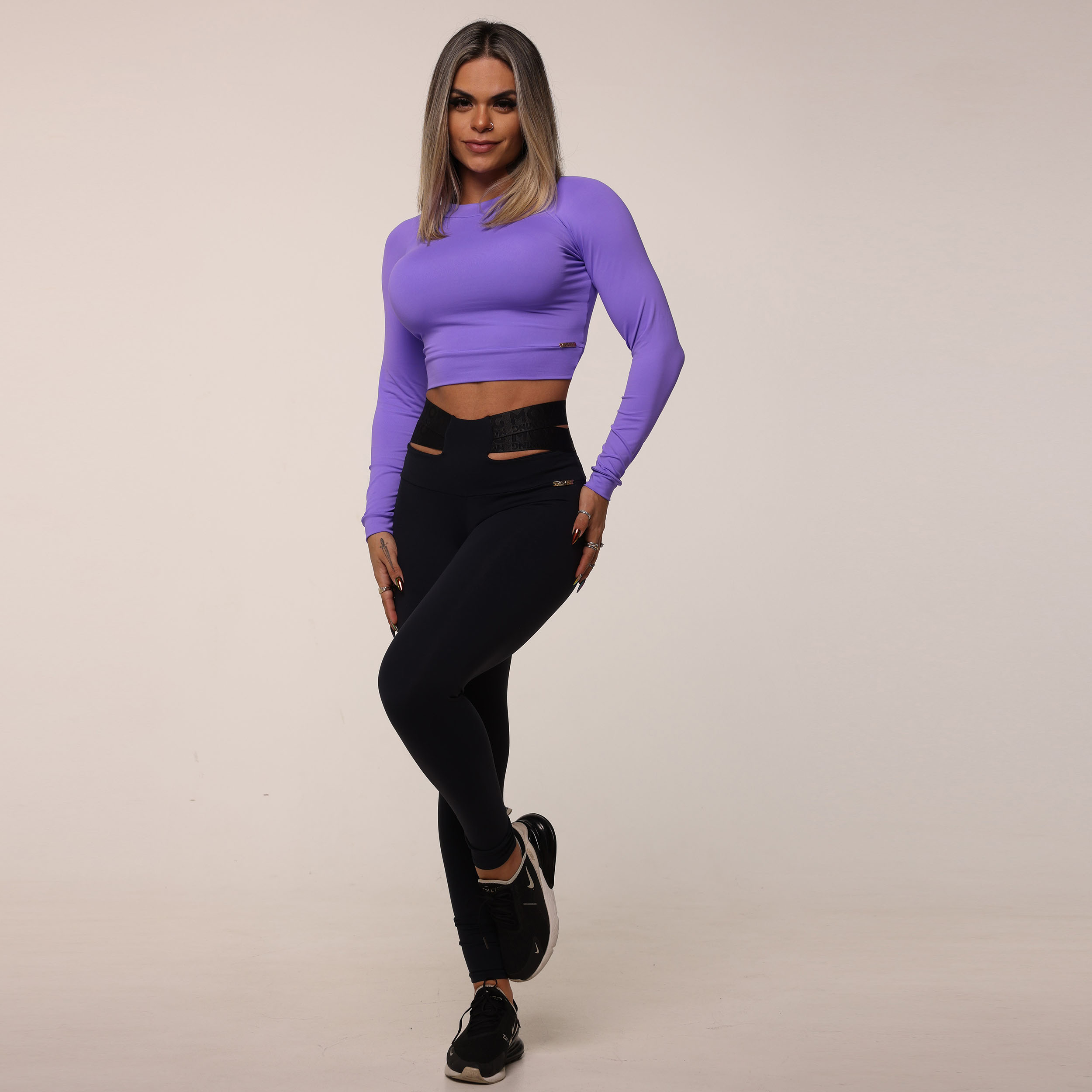 CROPPED CARMEL MANGA LONGA VIOLETA - Imagem 4