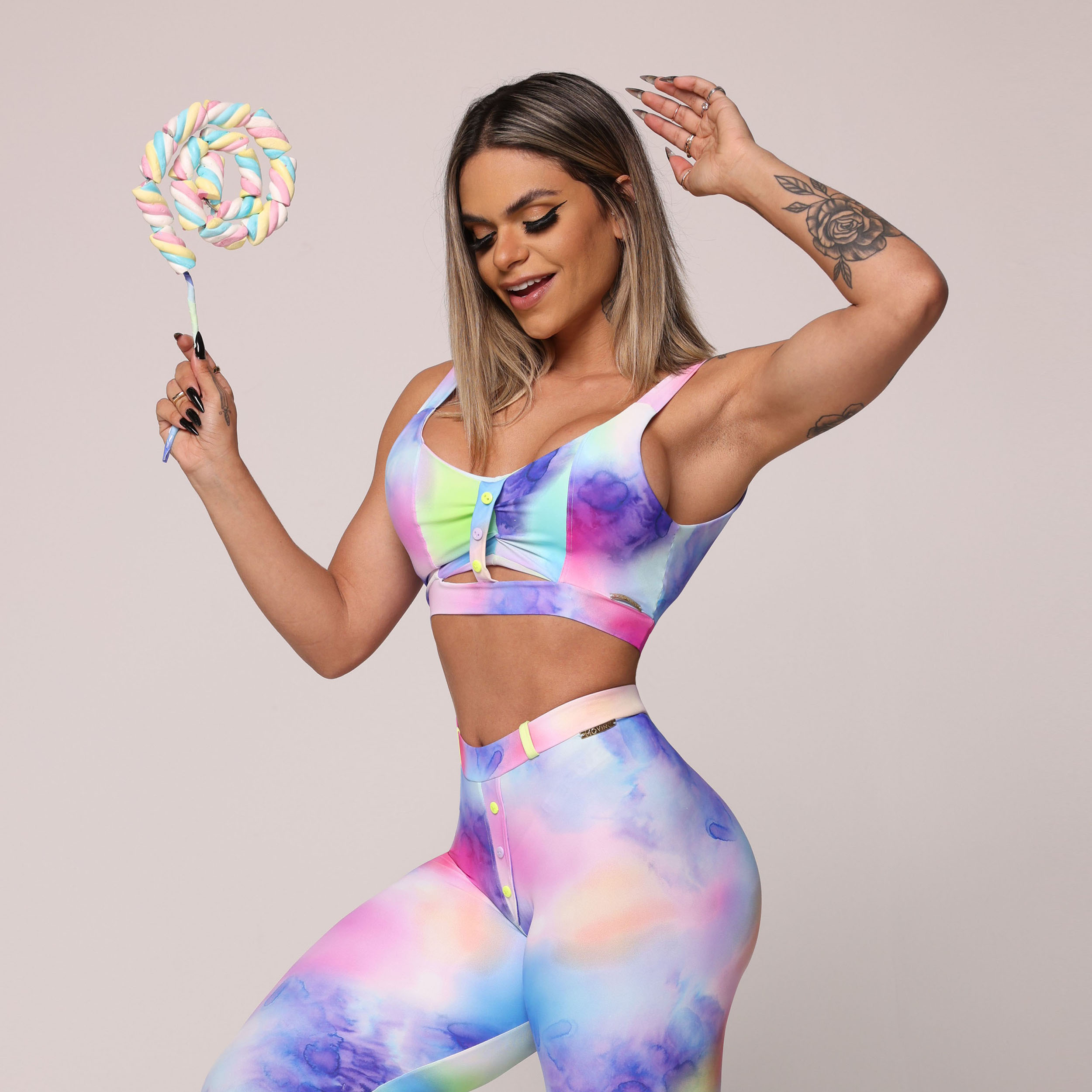 LEGGING PREPPY EMPINA BUMBUM ALGODÃO DOCE EXCLUSIVA - Imagem 5