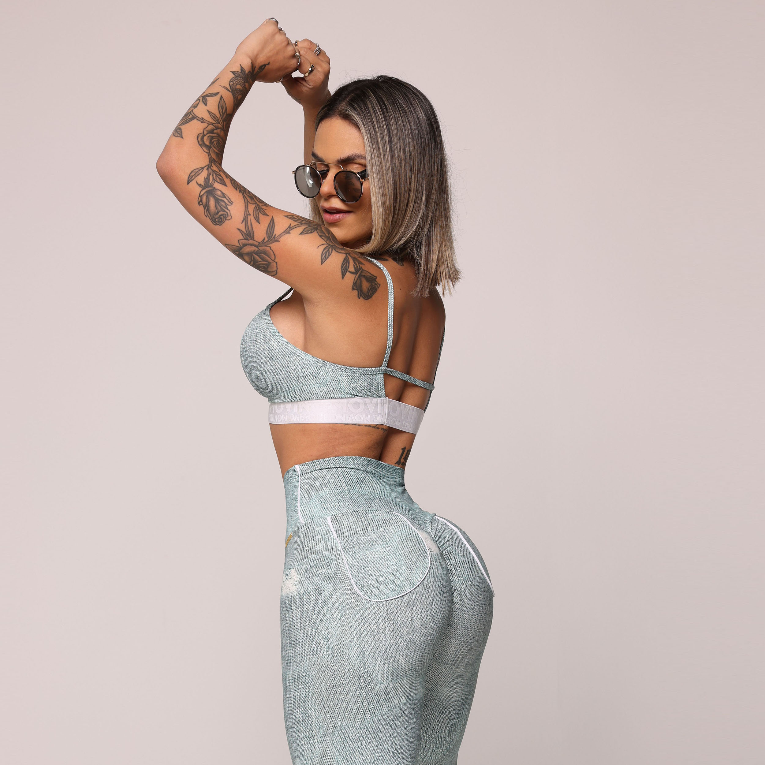 LEGGING BOLSINHO EMPINA BUMBUM FAKE JEANS EXCLUSIVA - Imagem 3