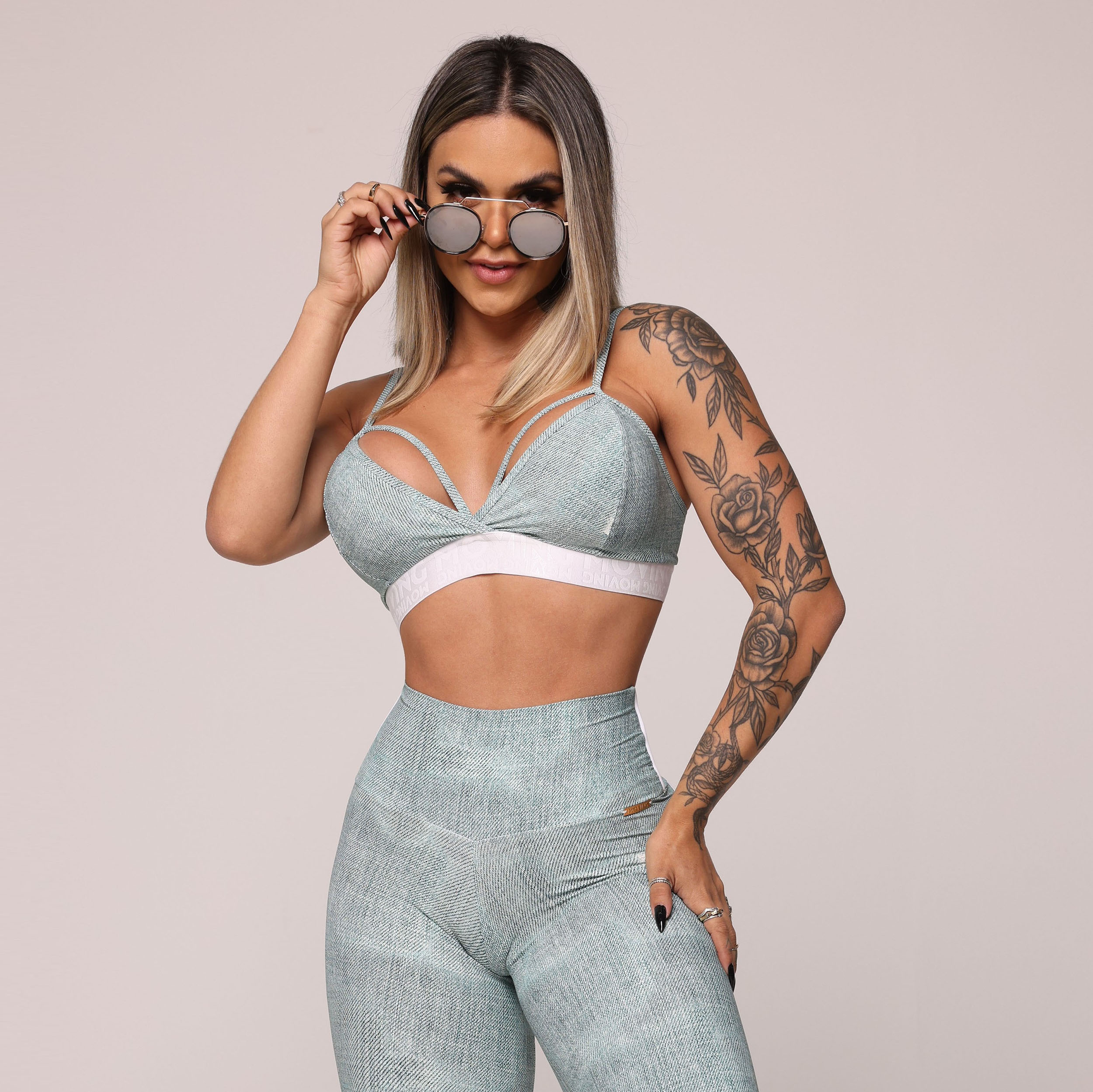 LEGGING BOLSINHO EMPINA BUMBUM FAKE JEANS EXCLUSIVA - Imagem 4