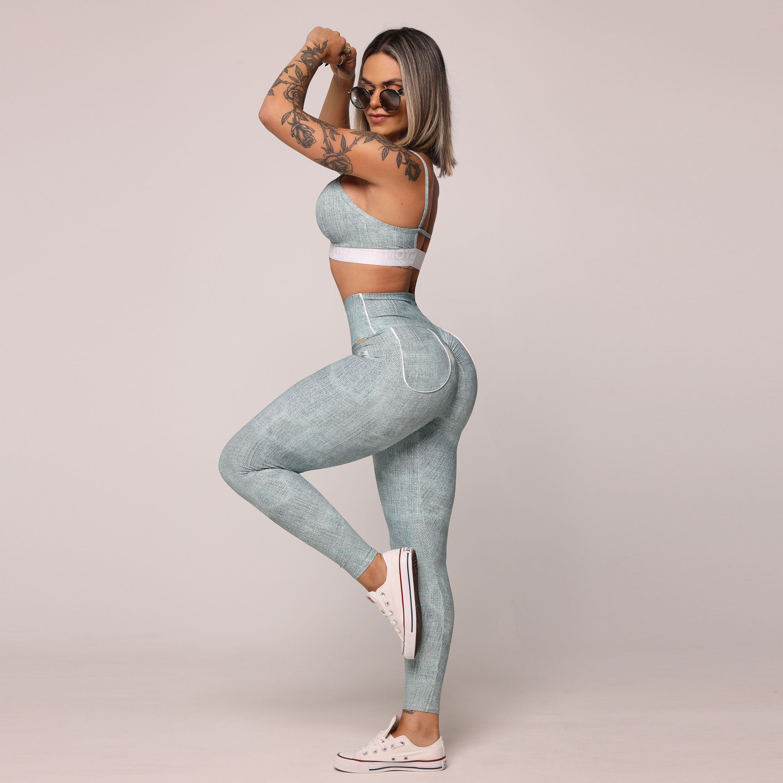 LEGGING BOLSINHO EMPINA BUMBUM FAKE JEANS EXCLUSIVA - Imagem 5