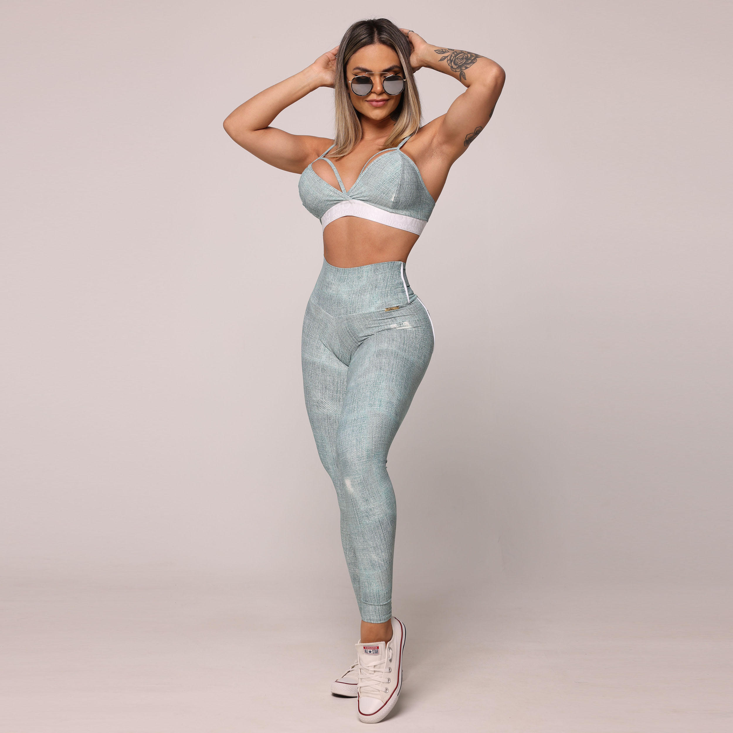 LEGGING BOLSINHO EMPINA BUMBUM FAKE JEANS EXCLUSIVA - Imagem 6