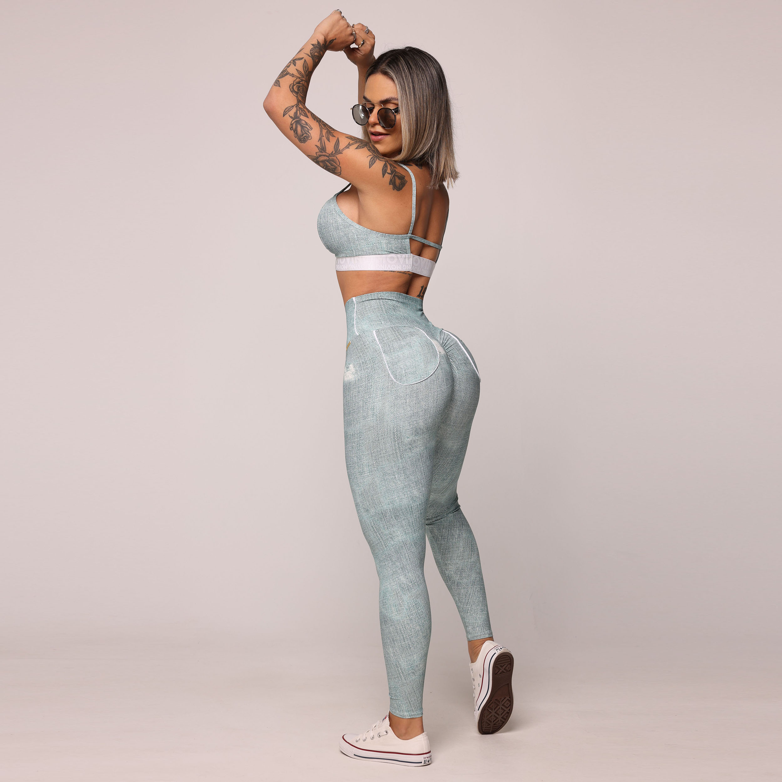 LEGGING BOLSINHO EMPINA BUMBUM FAKE JEANS EXCLUSIVA - Imagem 8