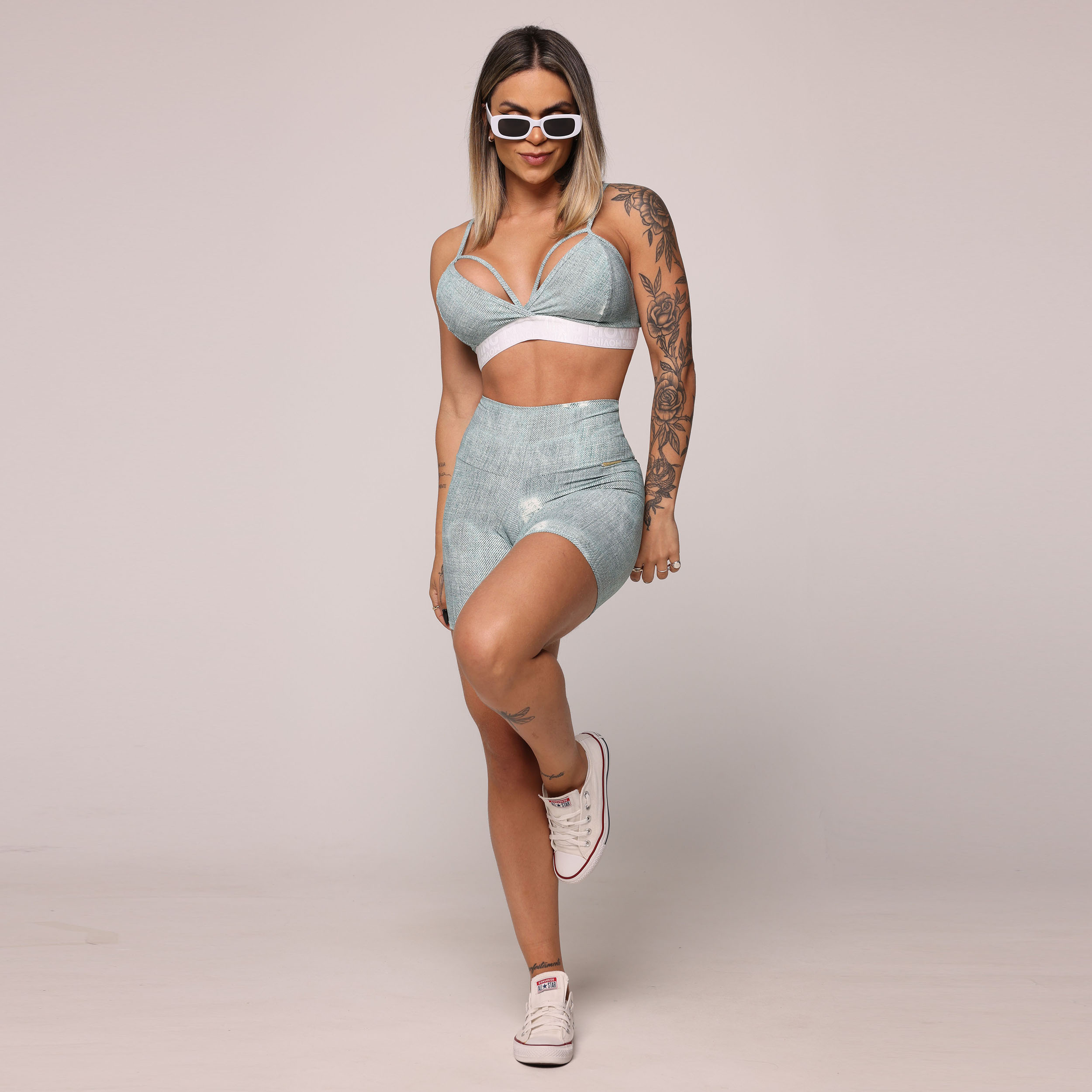 SHORT EMPINA BUMBUM FAKE JEANS EXCLUSIVO - Imagem 4