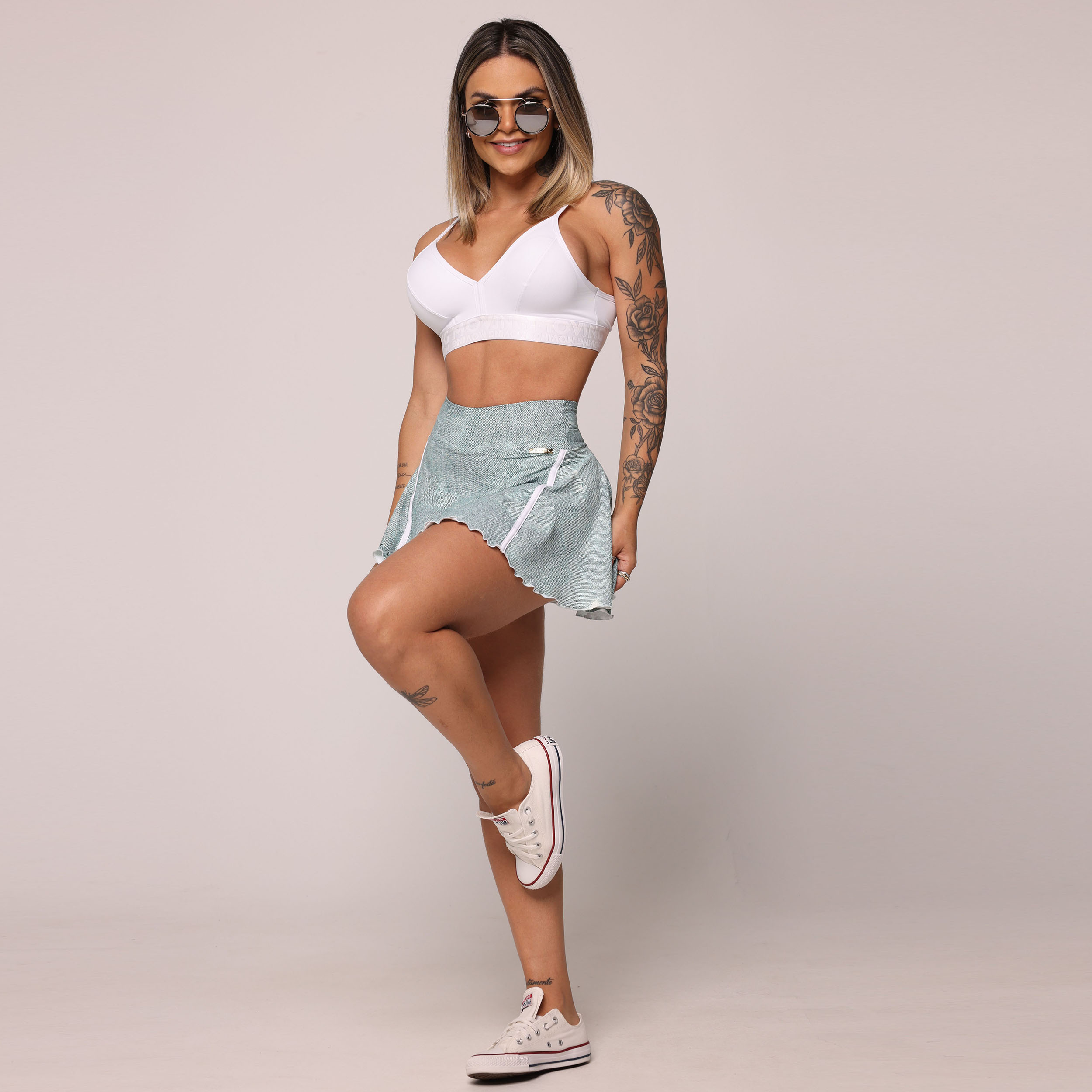 SHORT-SAIA FAKE JEANS EXCLUSIVO - Imagem 4