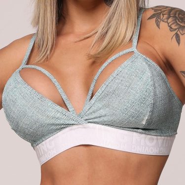 TOP STRAPPY COM ELÁSTICO FAKE JEANS EXCLUSIVO