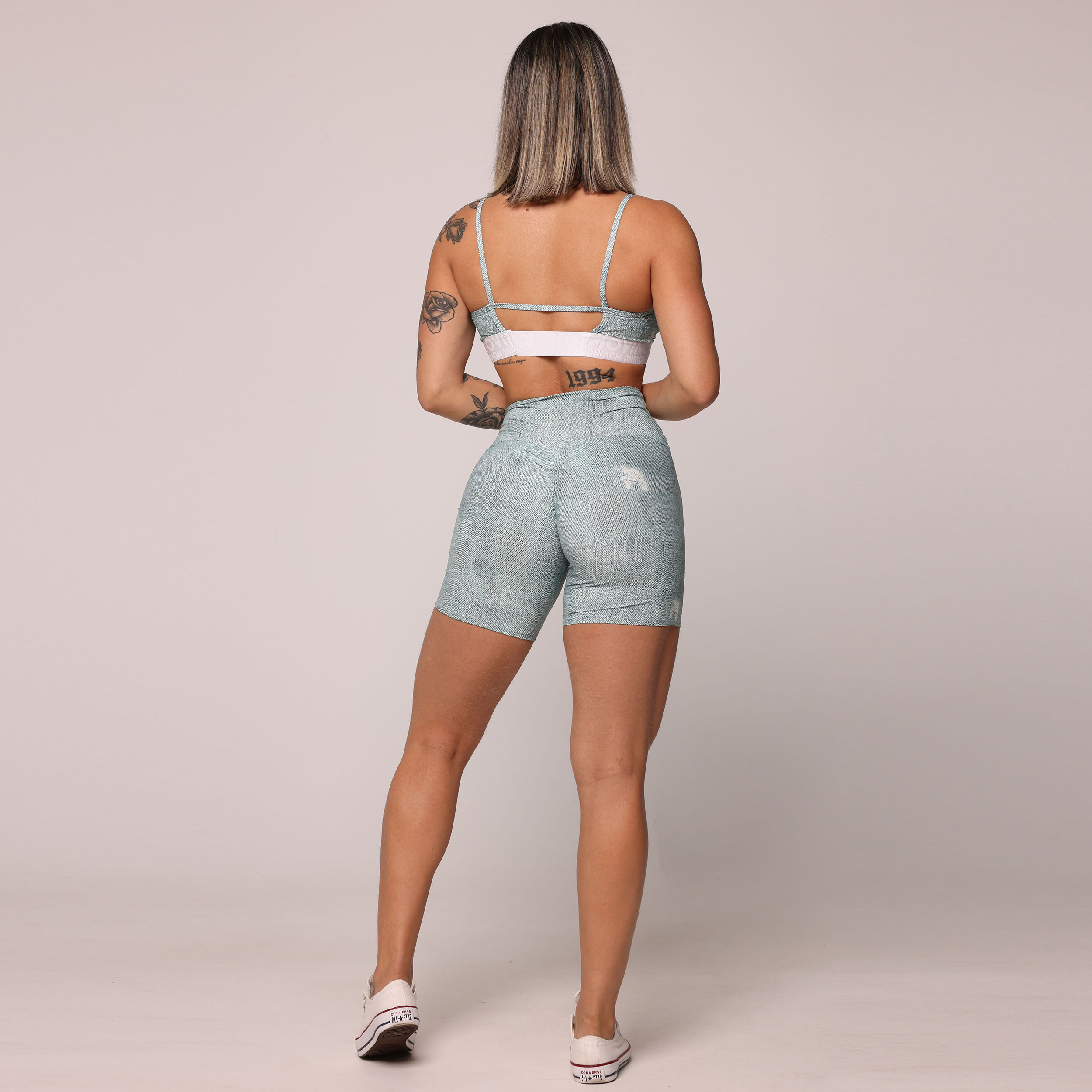 TOP STRAPPY COM ELÁSTICO FAKE JEANS EXCLUSIVO - Imagem 6