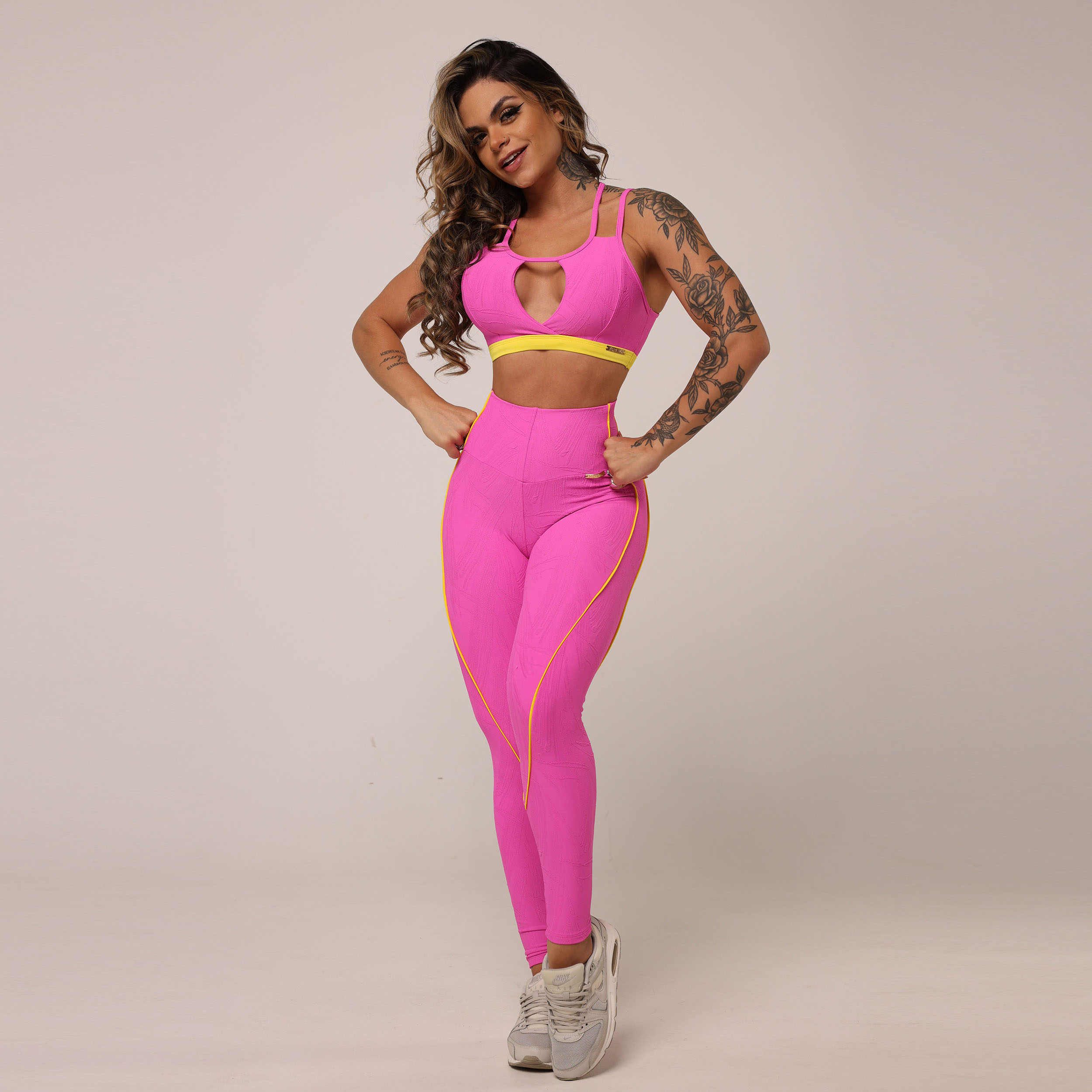 LEGGING HOPE COMUM JACQUARD GRAFIATO ROSA BARBIE - Imagem 8