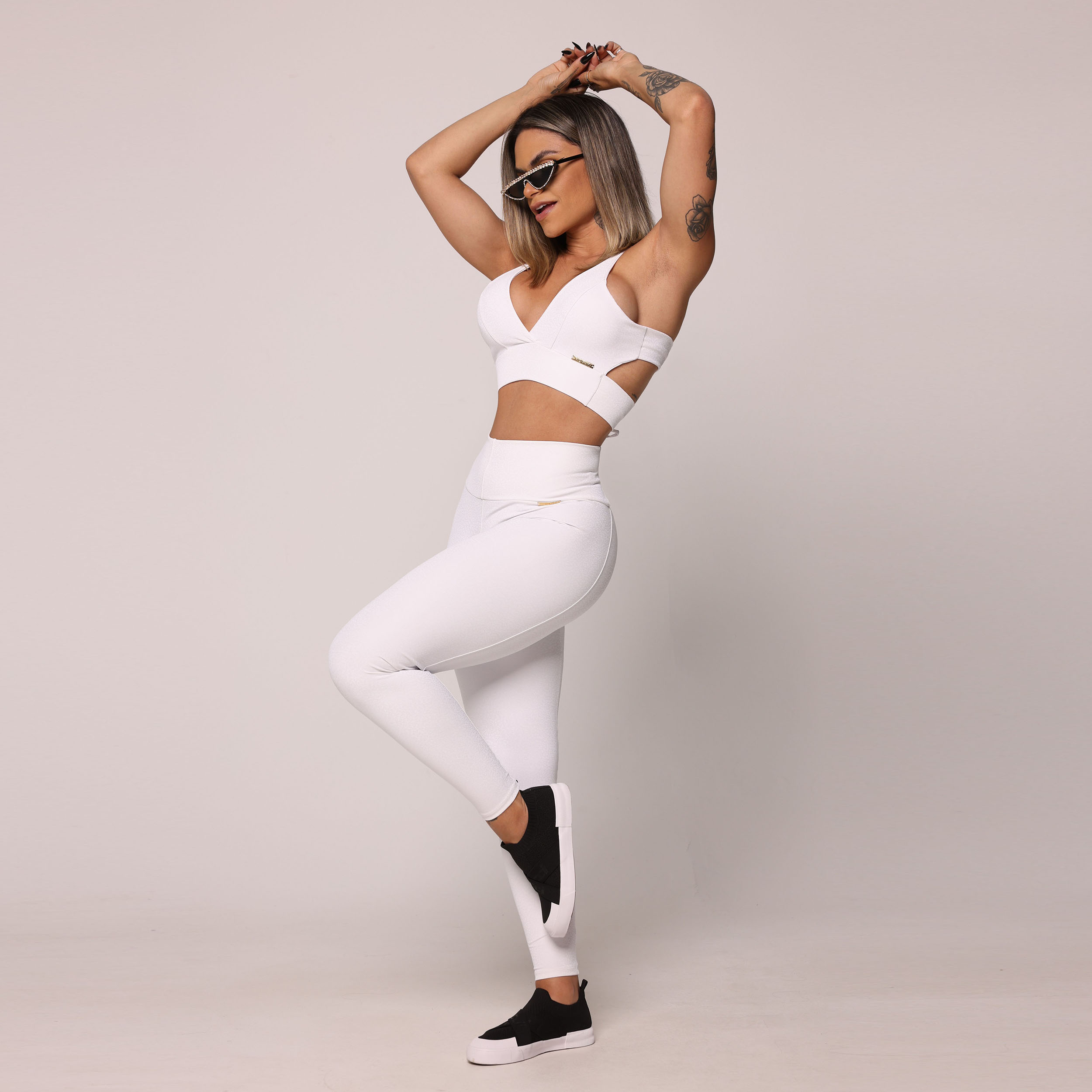 CALÇA MONTARIA COURO SINTÉTICO LUX BRANCA - Imagem 7