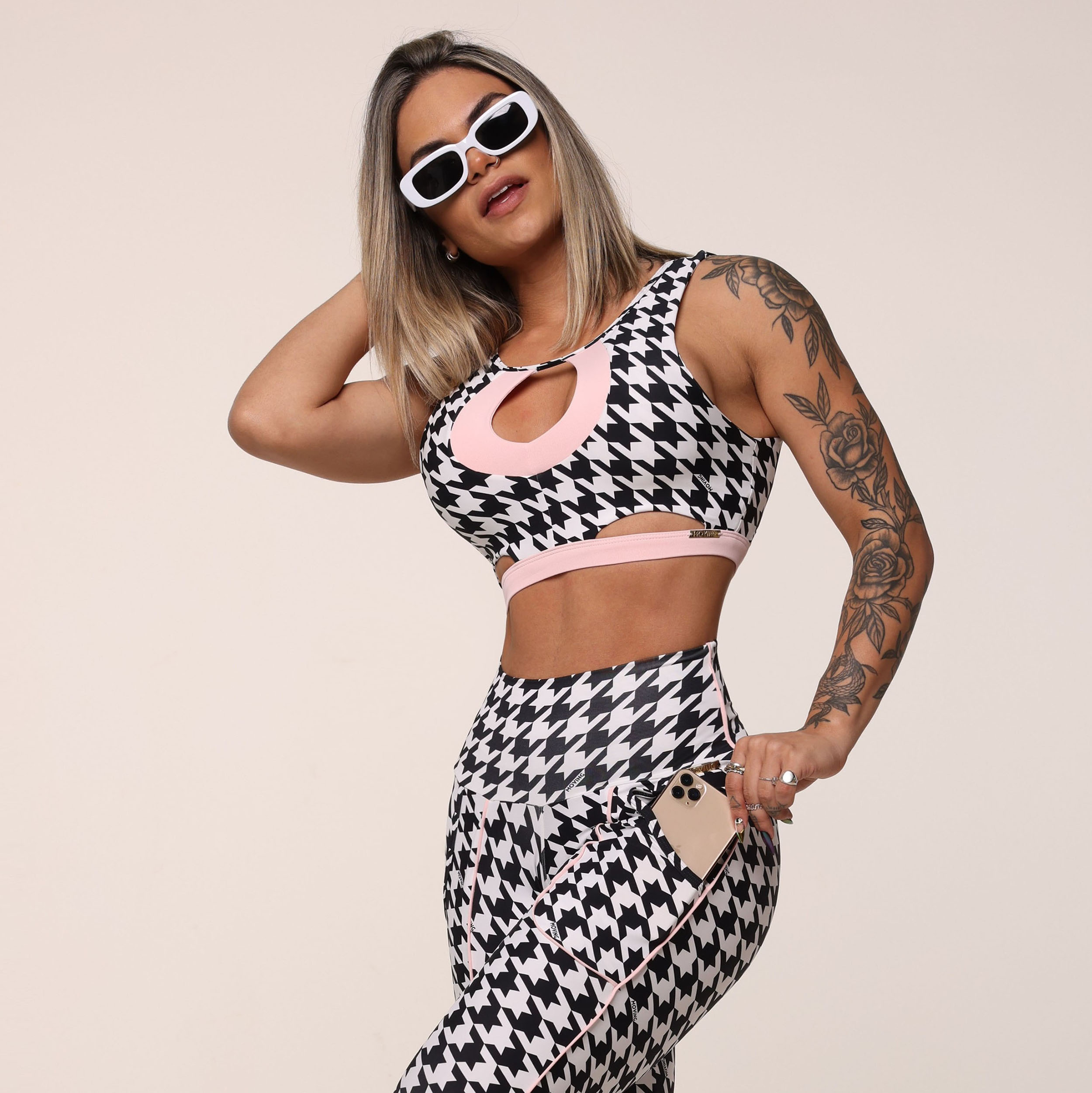 LEGGING CELULAR EMPINA BUMBUM PIED DE POULE EXCLUSIVA - Imagem 4