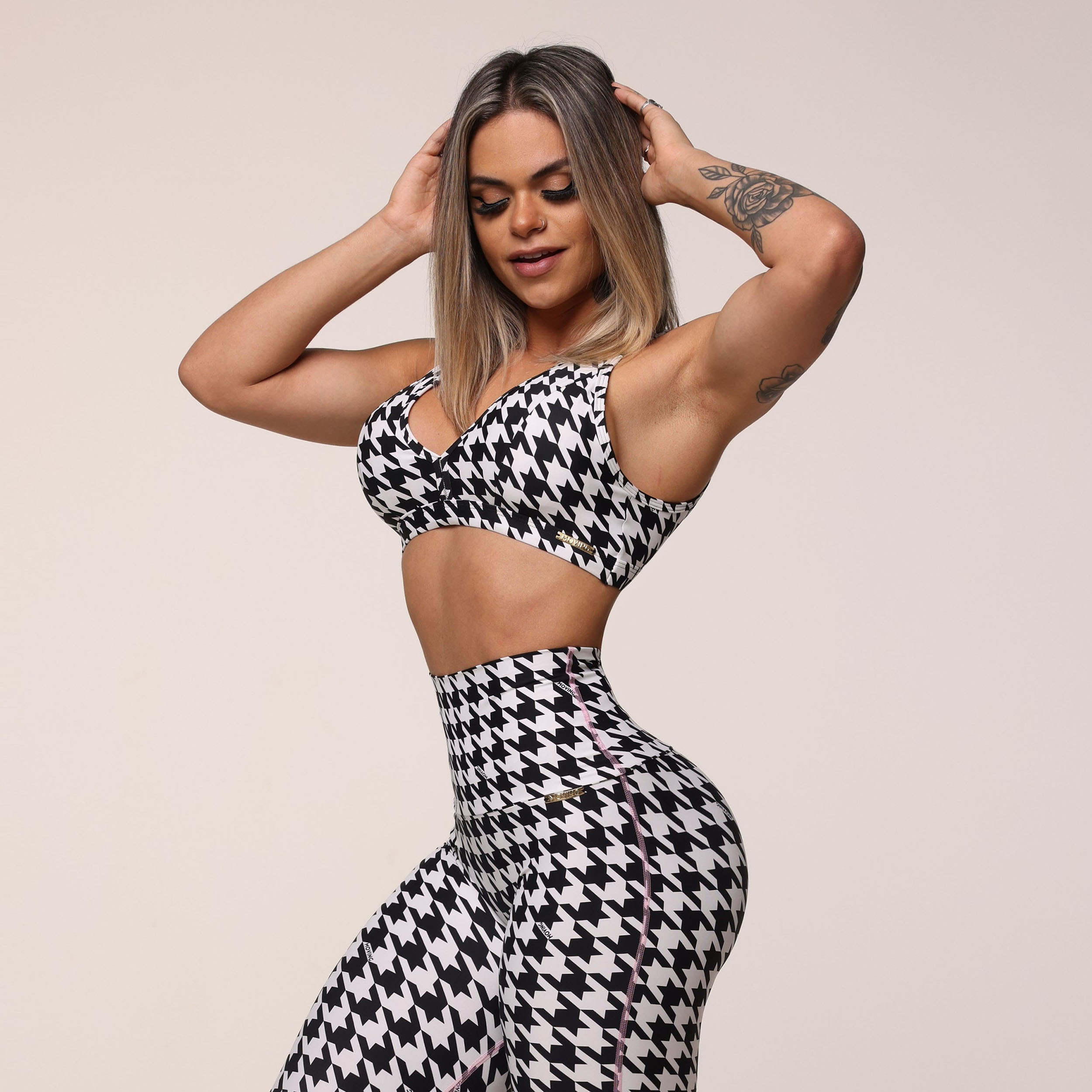 LEGGING CONFORT COMUM PIED DE POULE EXCLUSIVA - Imagem 5