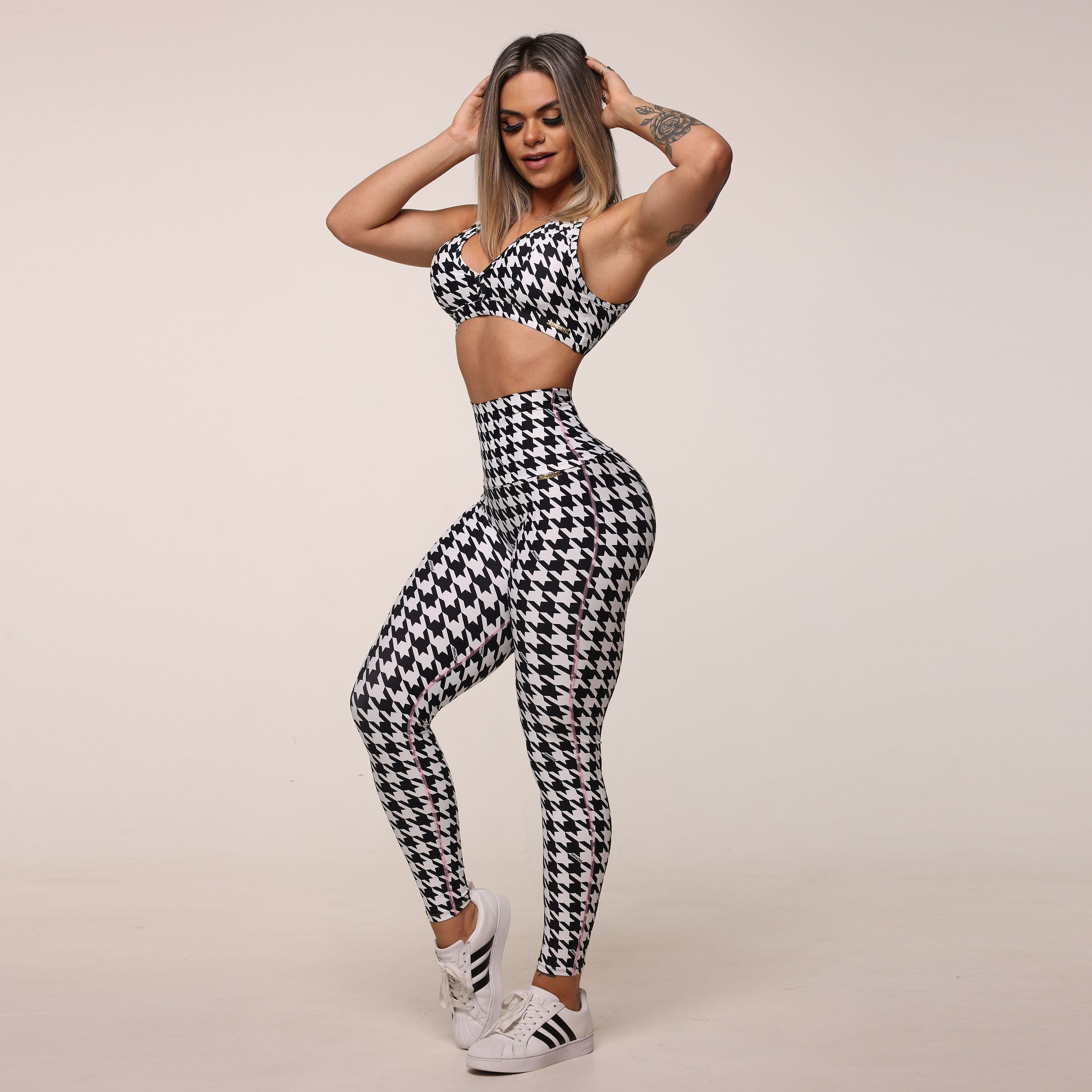 LEGGING CONFORT COMUM PIED DE POULE EXCLUSIVA - Imagem 9