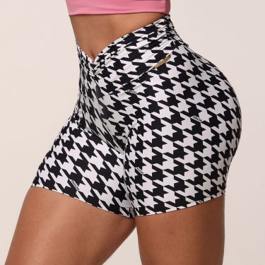 SHORT EMPINA BUMBUM PIED DE POULE EXCLUSIVO