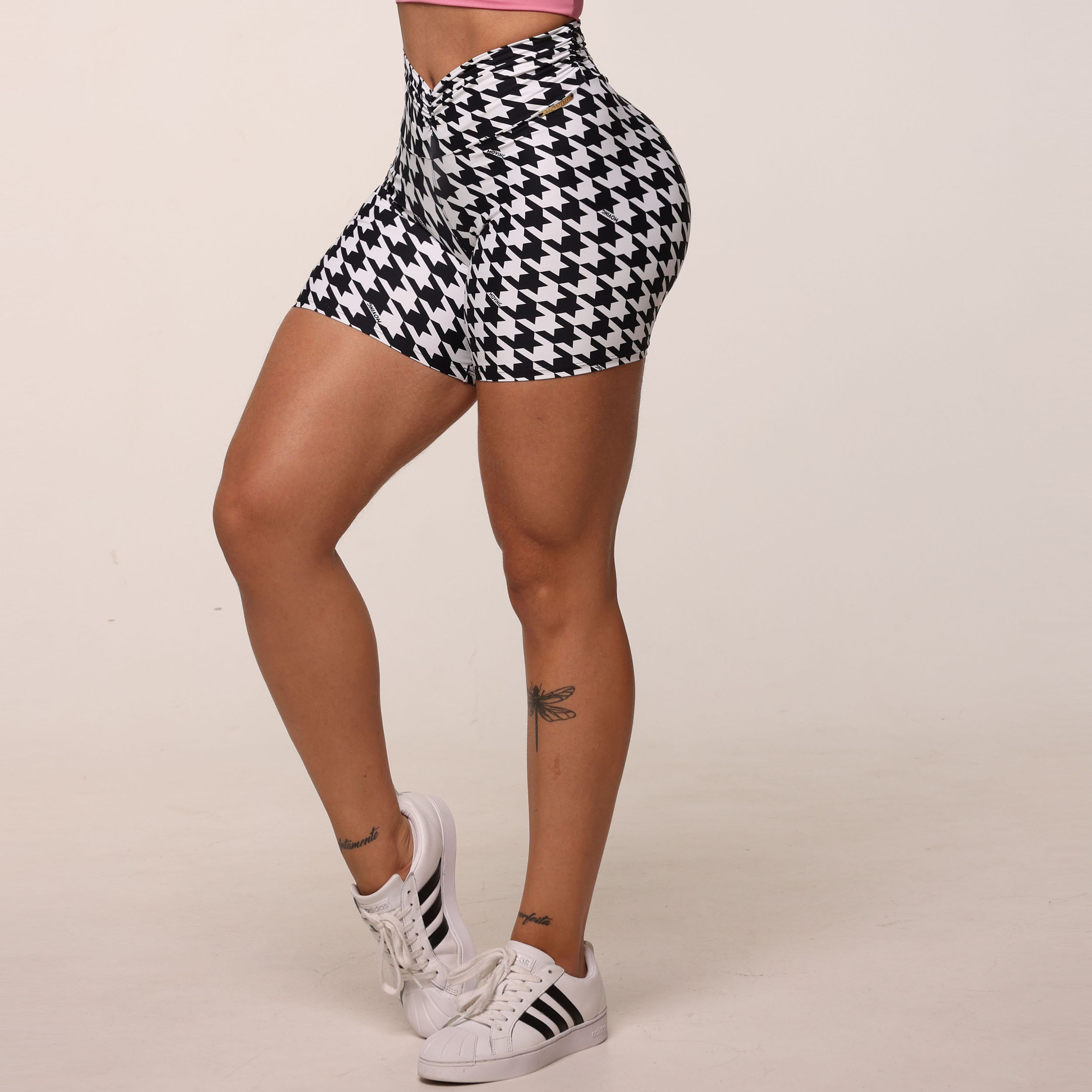 SHORT EMPINA BUMBUM PIED DE POULE EXCLUSIVO - Imagem 4