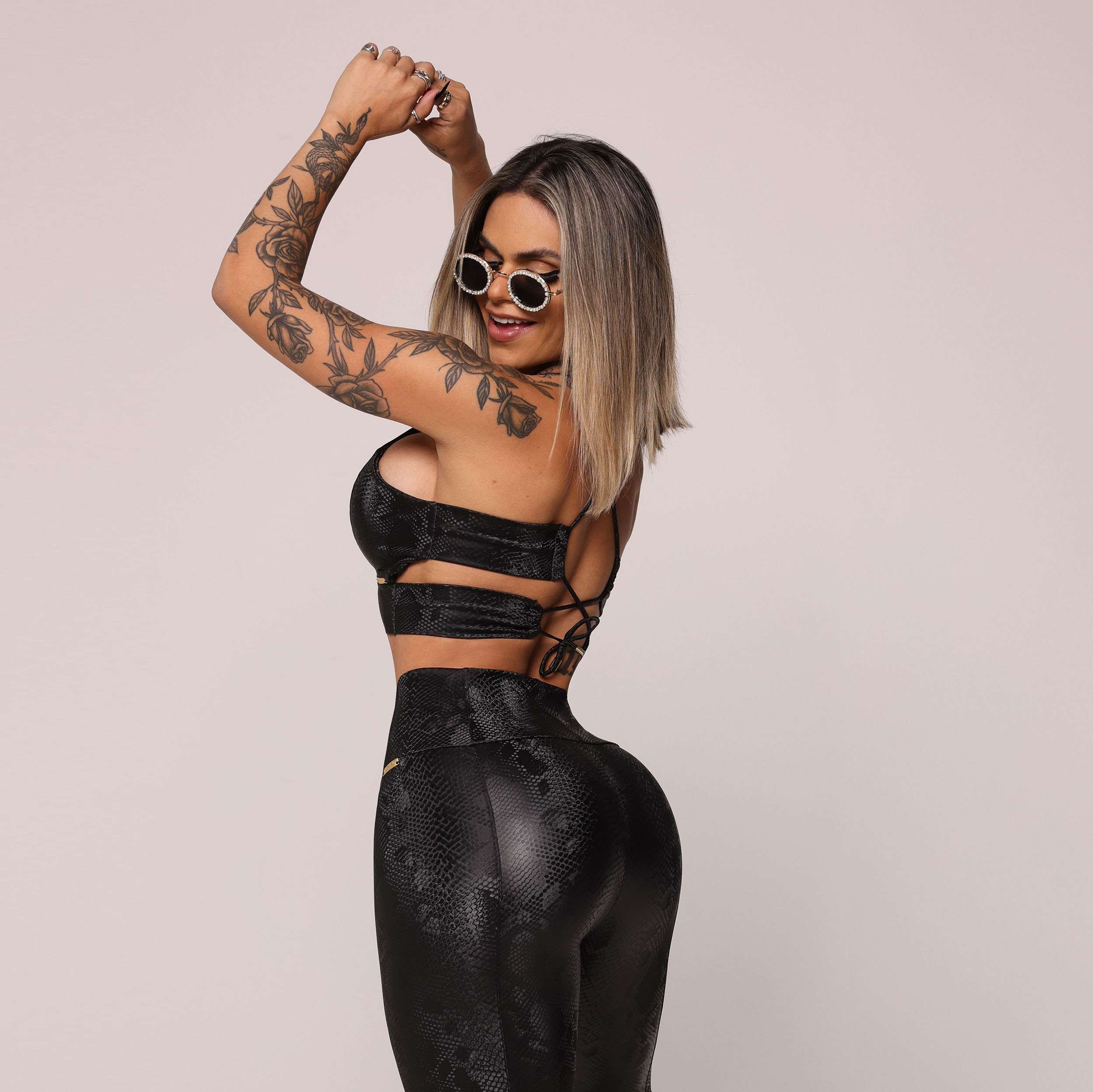 CALÇA MONTARIA COURO SINTÉTICO SNAKE - Imagem 2