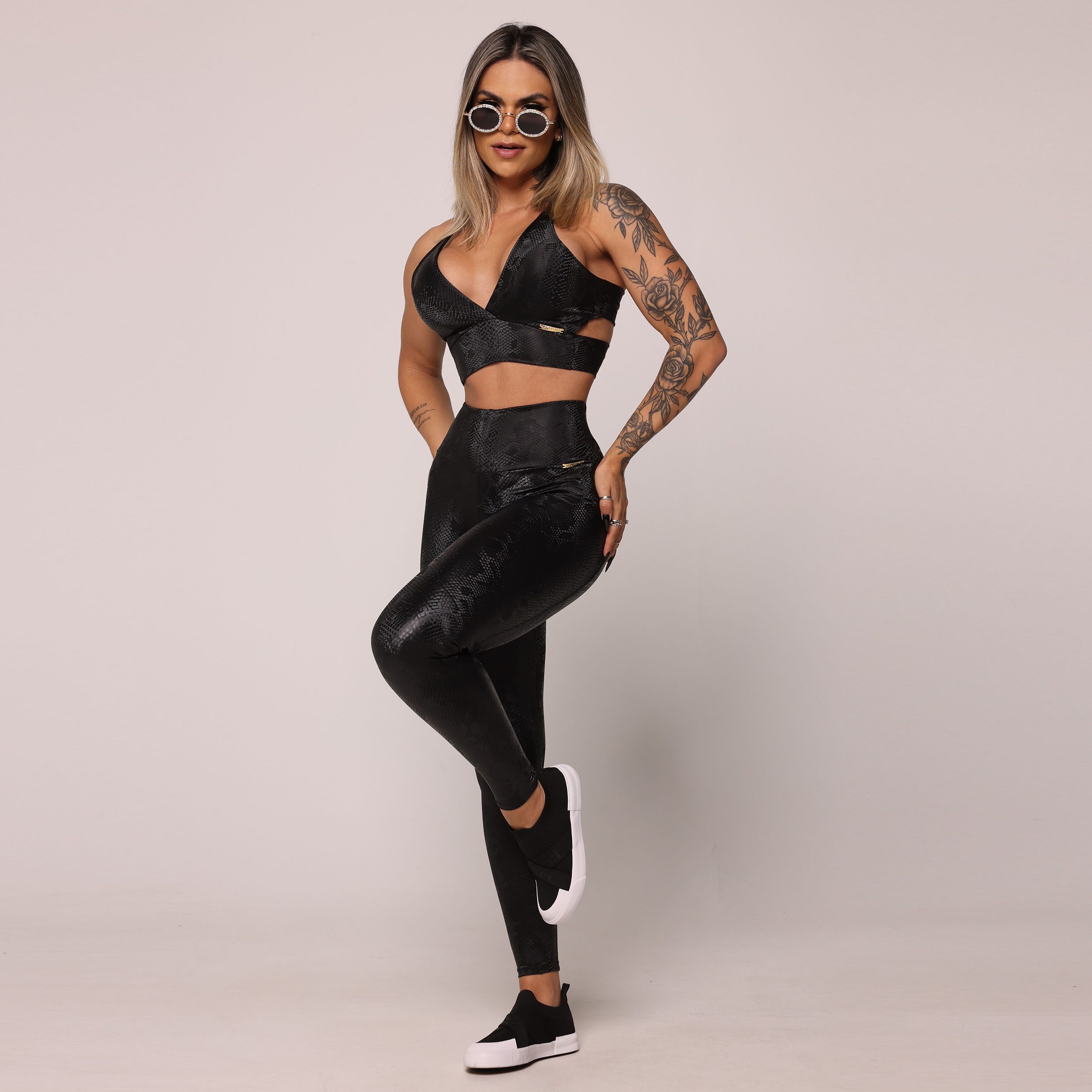 CALÇA MONTARIA COURO SINTÉTICO SNAKE - Imagem 5