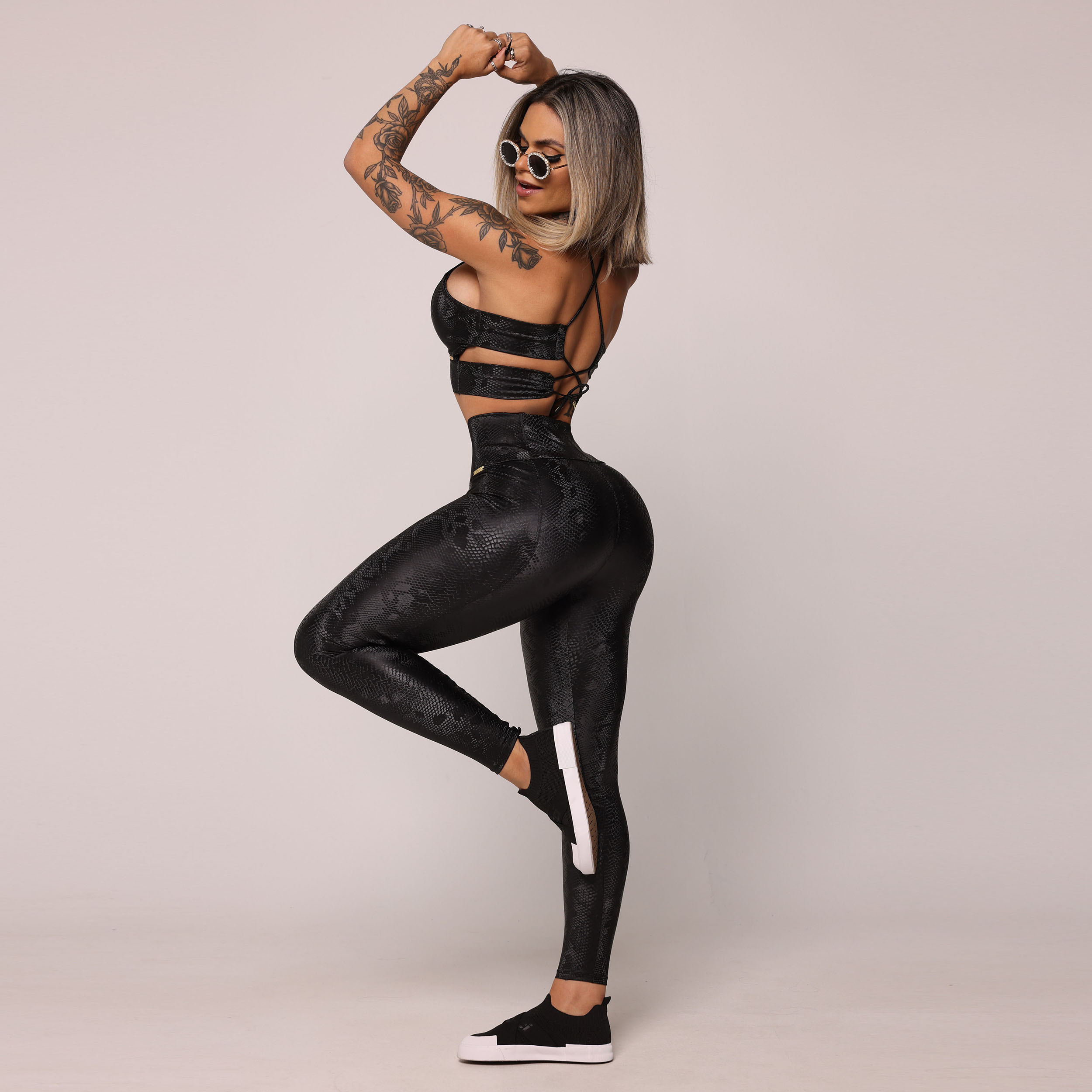 CALÇA MONTARIA COURO SINTÉTICO SNAKE - Imagem 6