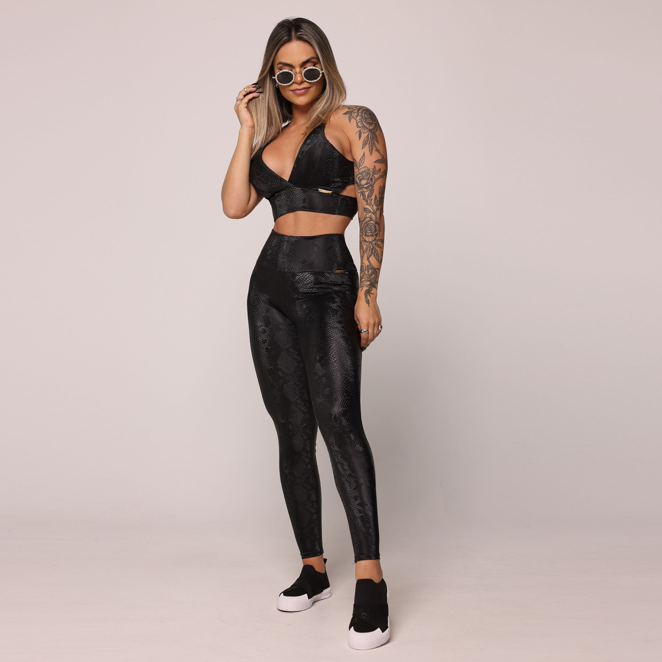 CALÇA MONTARIA COURO SINTÉTICO SNAKE - Imagem 8