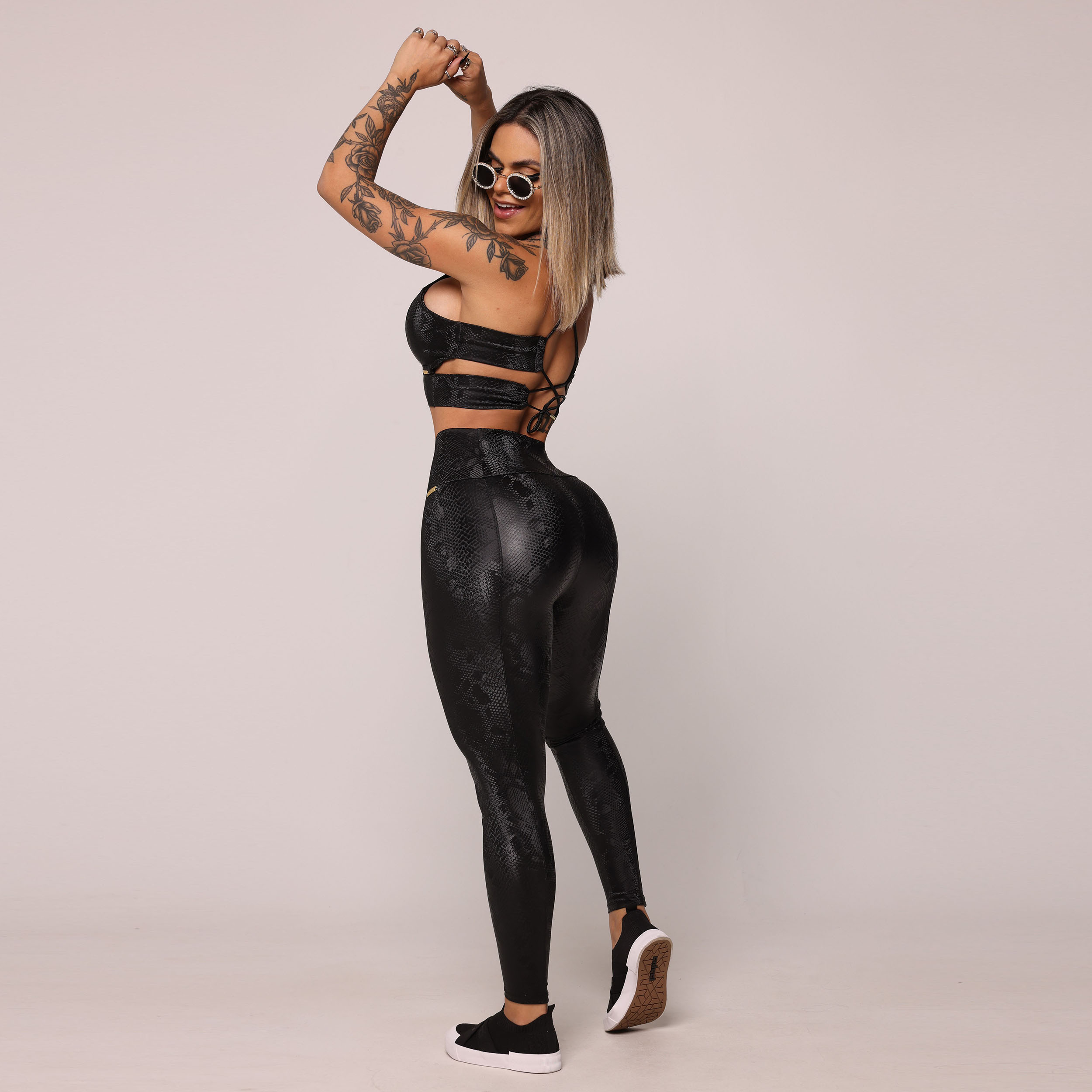 CALÇA MONTARIA COURO SINTÉTICO SNAKE - Imagem 9