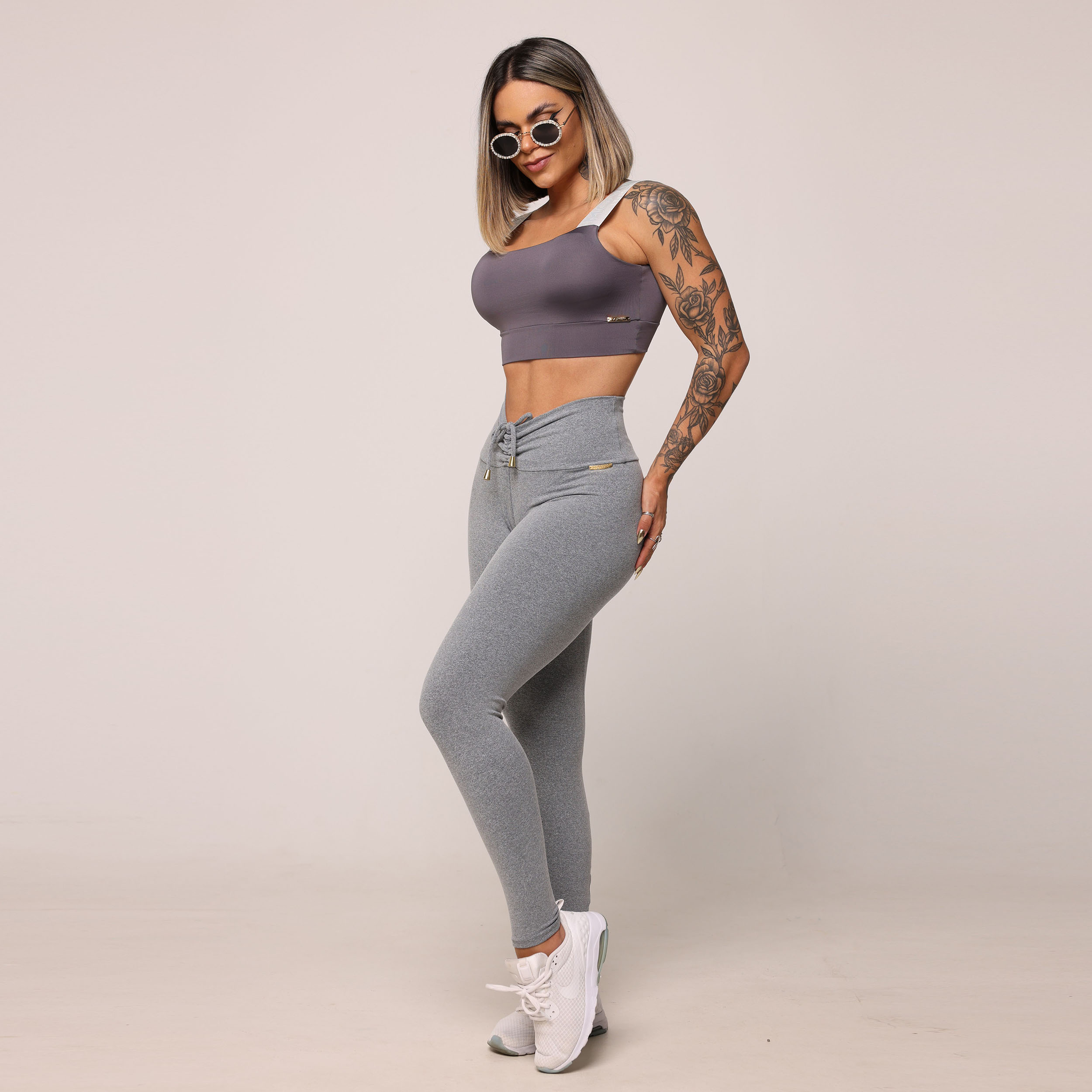 TOP FAIXA GRAFITE COM ELÁSTICO CINZA - Imagem 7