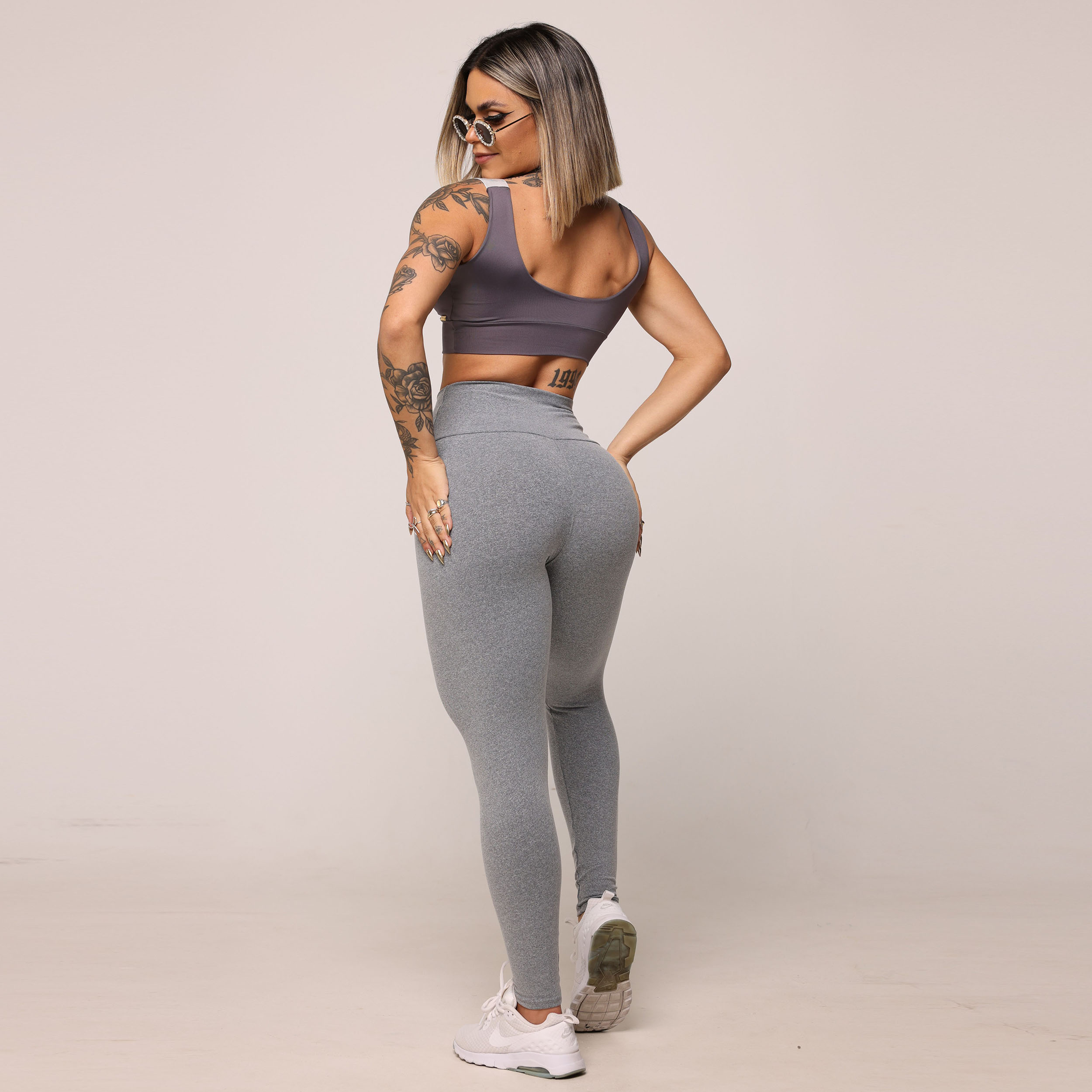 TOP FAIXA GRAFITE COM ELÁSTICO CINZA - Imagem 8