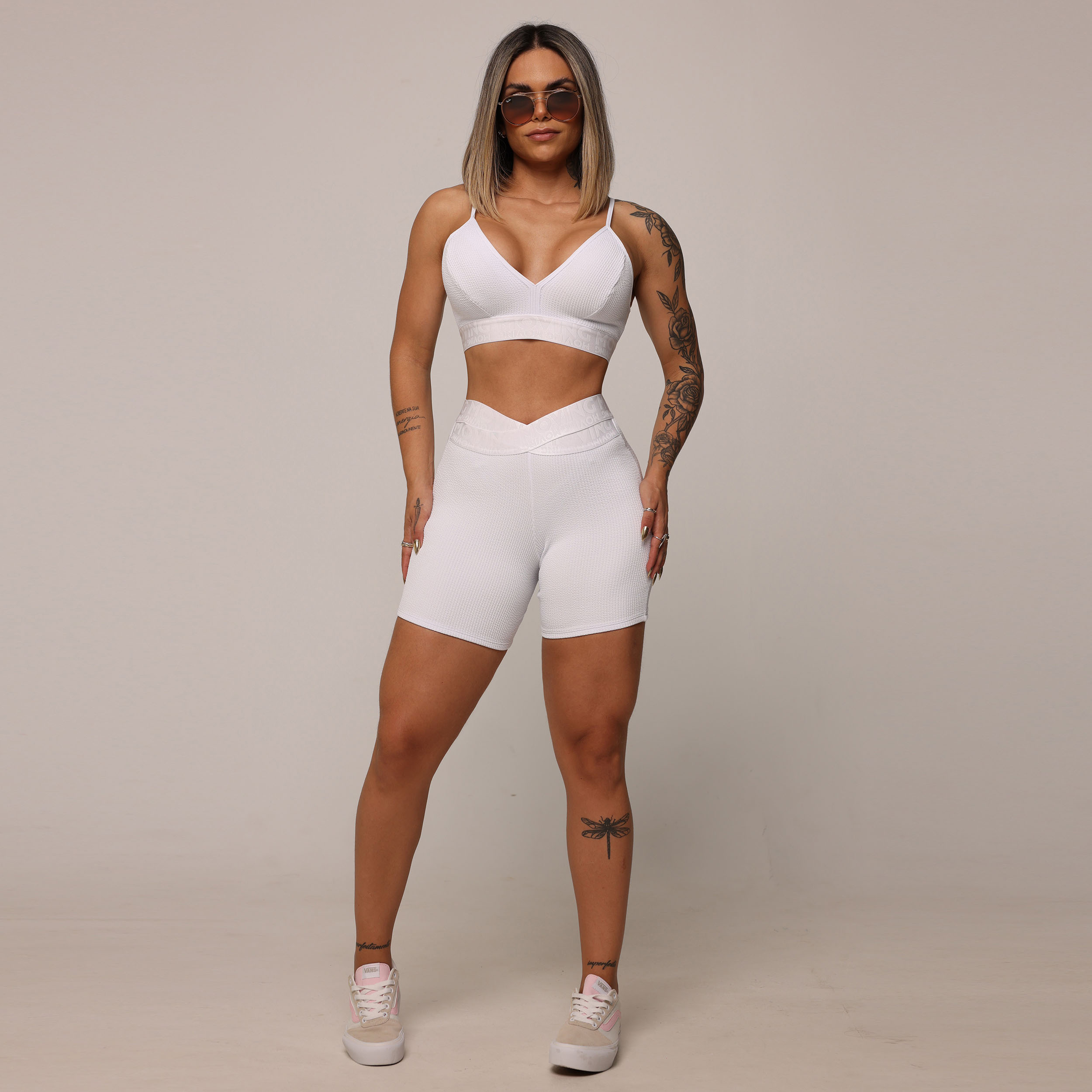 SHORT HIT COMUM JACQUARD CONFORT BRANCO - Imagem 5