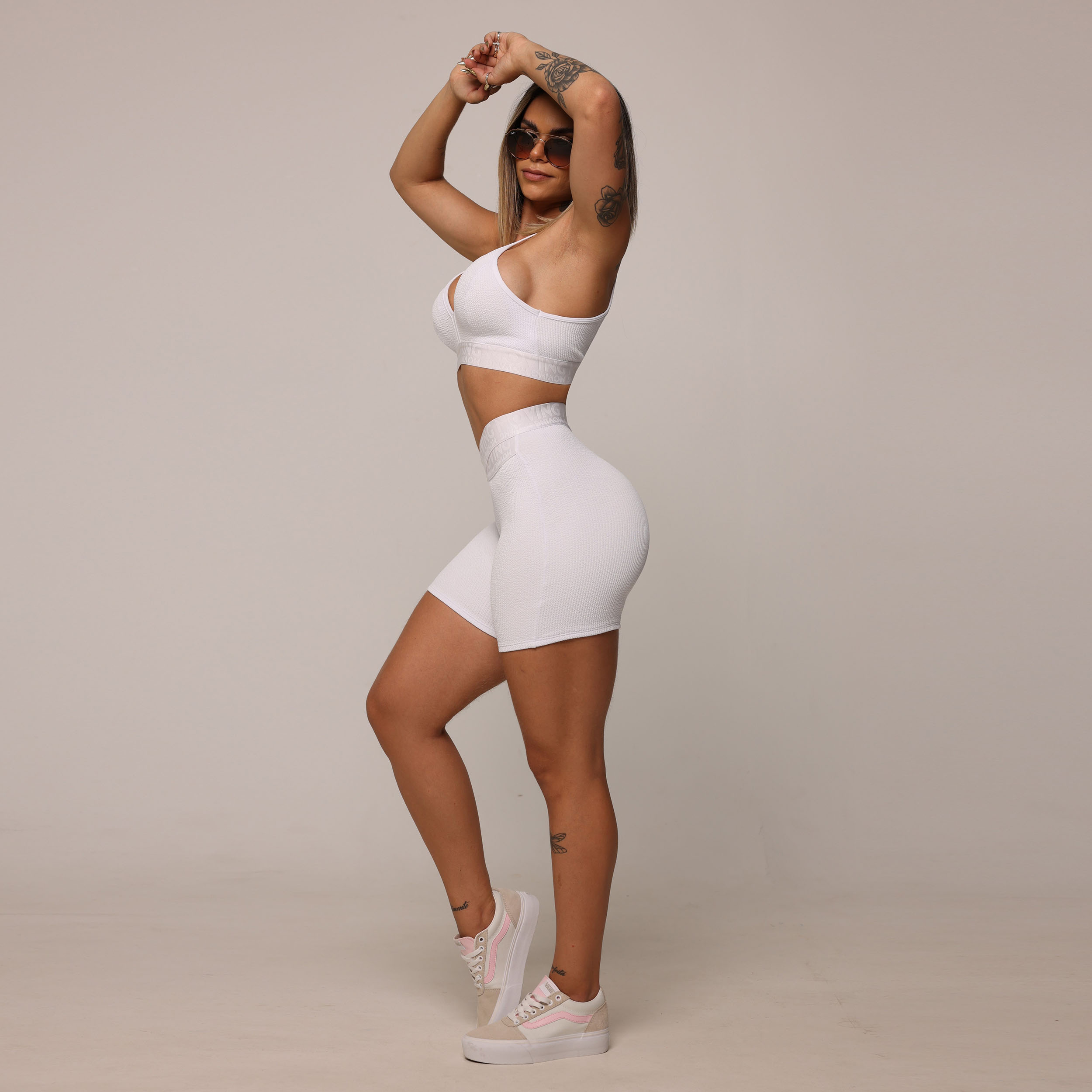 SHORT HIT COMUM JACQUARD CONFORT BRANCO - Imagem 8