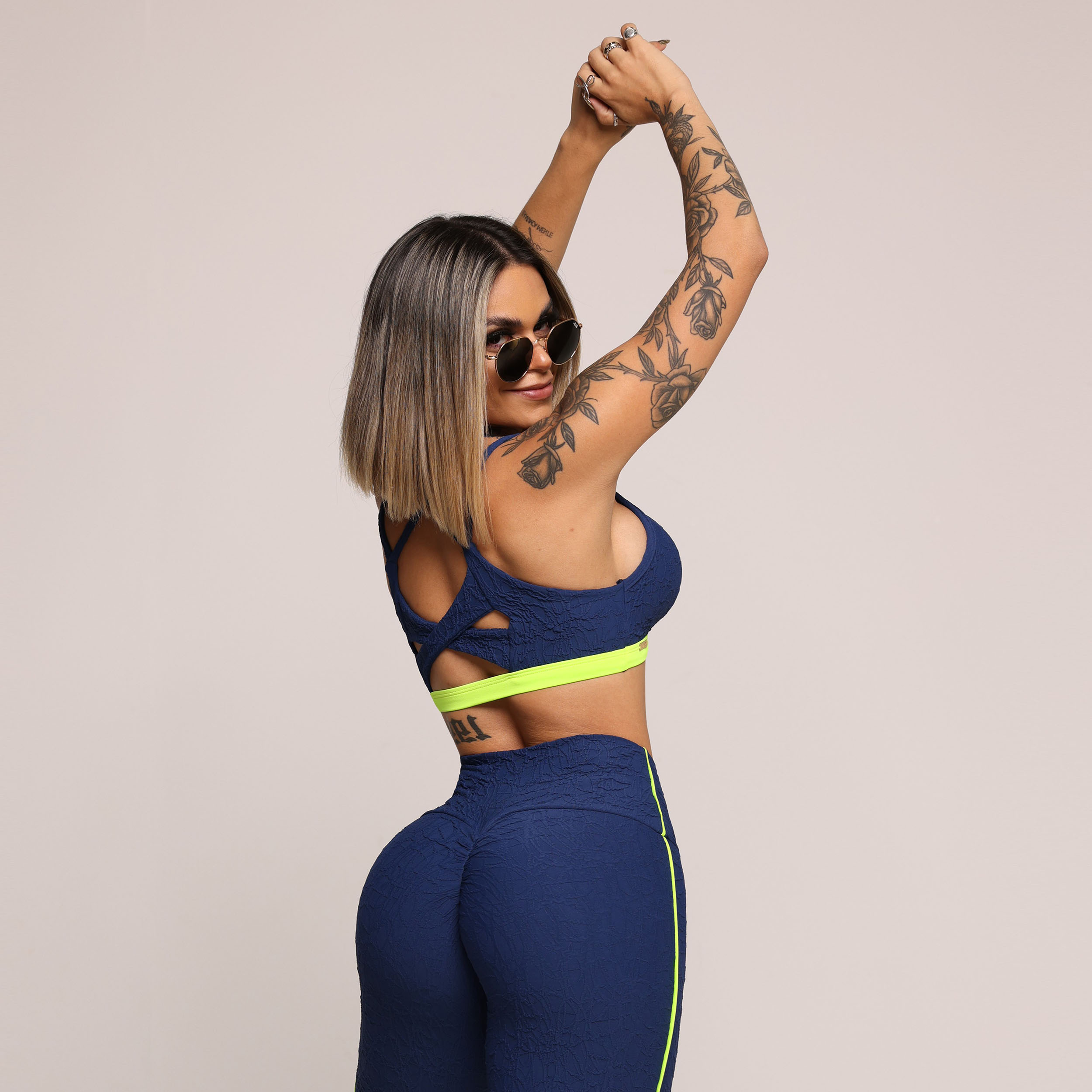 TOP FLORENÇA JACQUARD PERLÊ AZUL MARINHO - Imagem 4