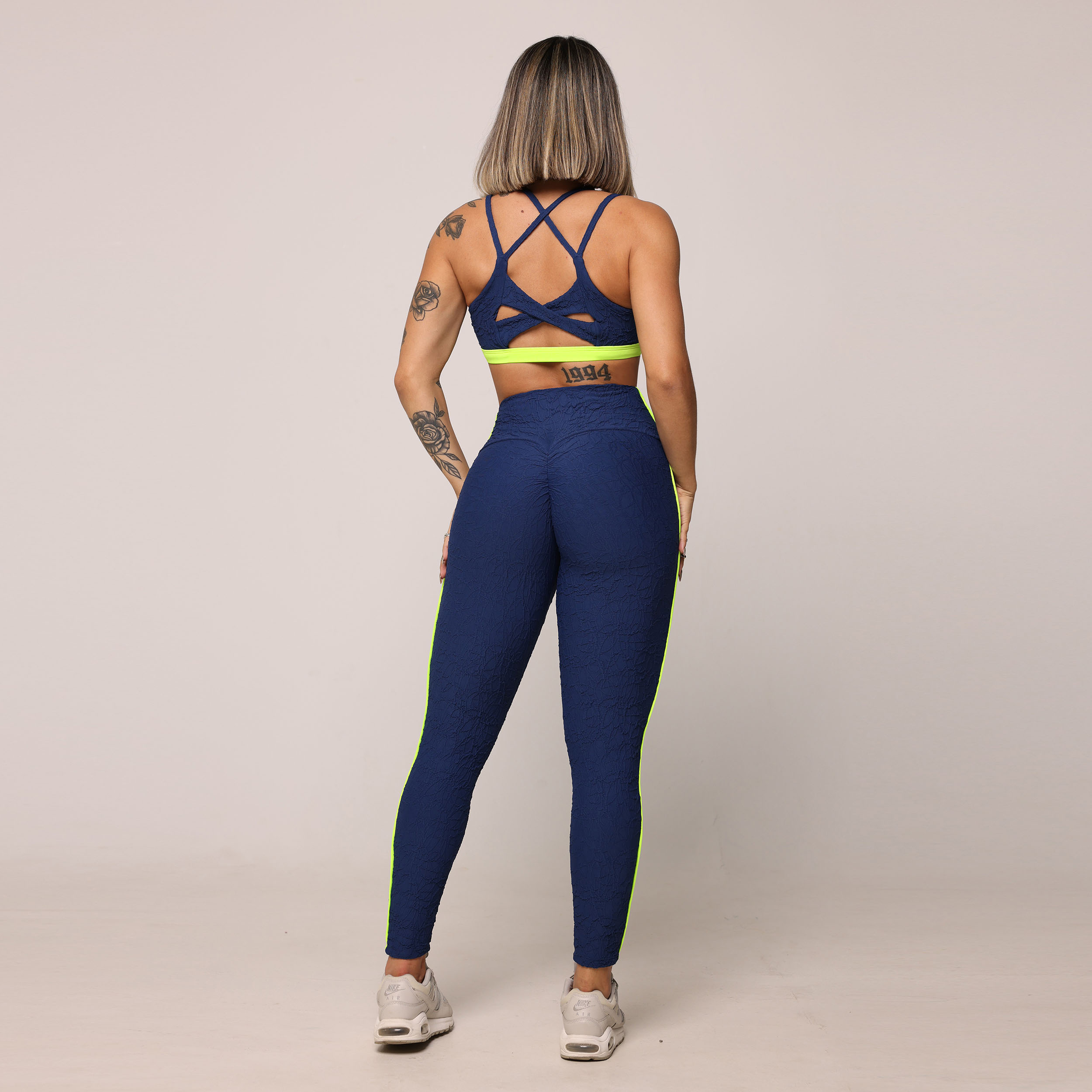 TOP FLORENÇA JACQUARD PERLÊ AZUL MARINHO - Imagem 5