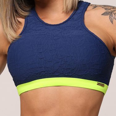 TOP TORINO JACQUARD PERLÊ AZUL MARINHO