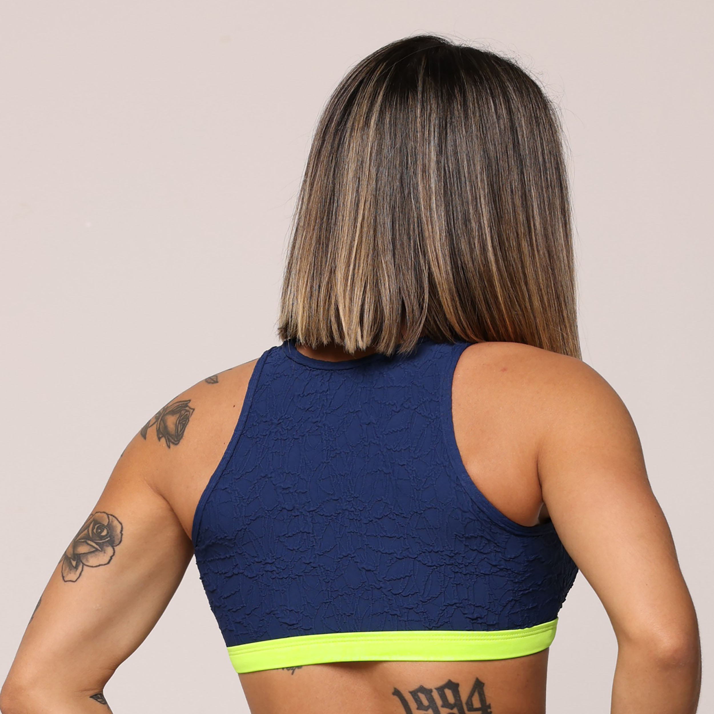 TOP TORINO JACQUARD PERLÊ AZUL MARINHO - Imagem 3