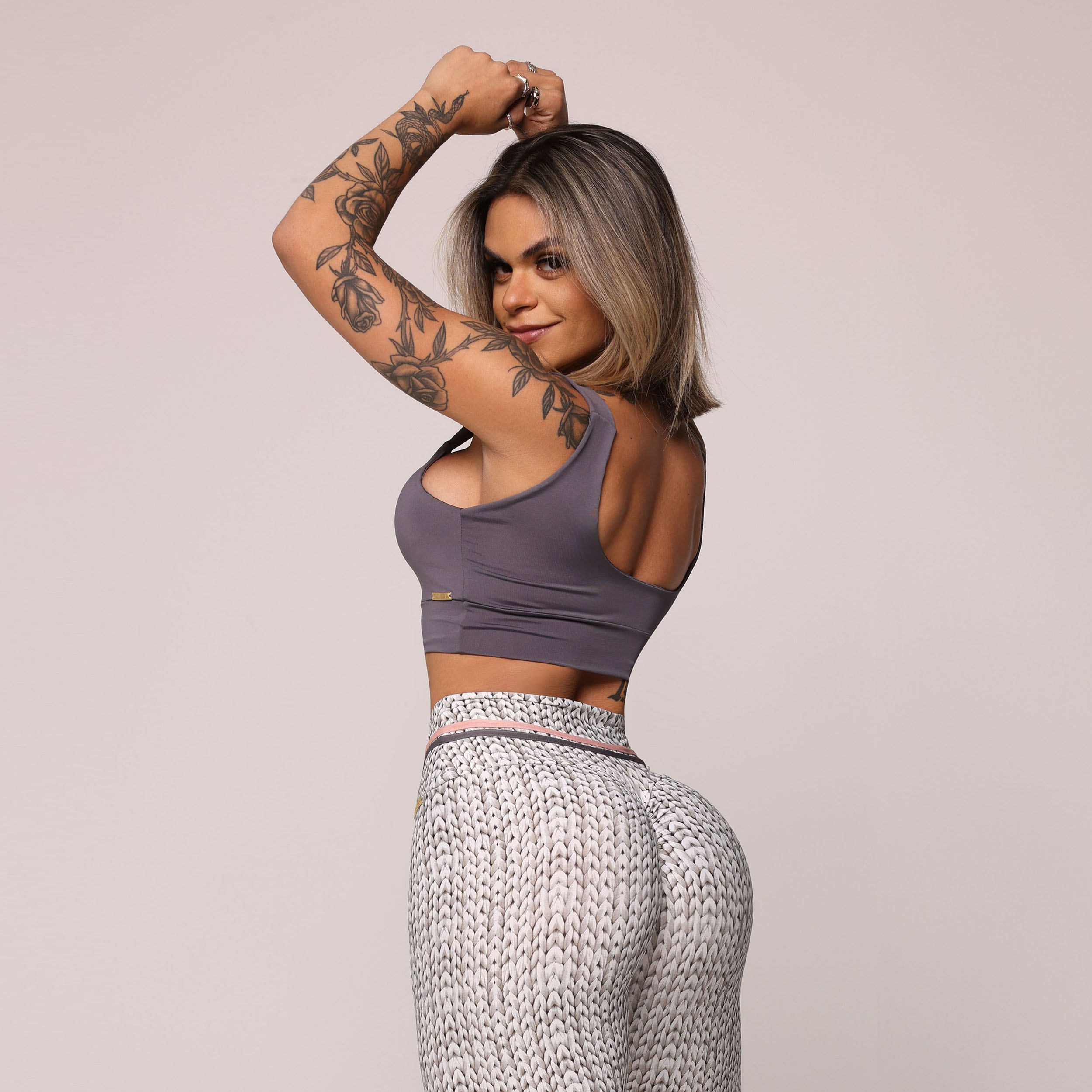 LEGGING EMPINA BUMBUM TRICOT WHITE EXCLUSIVA - Imagem 3