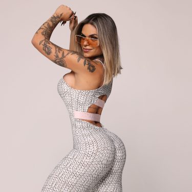 MACACÃO PARTY EMPINA BUMBUM TRICOT WHITE EXCLUSIVO